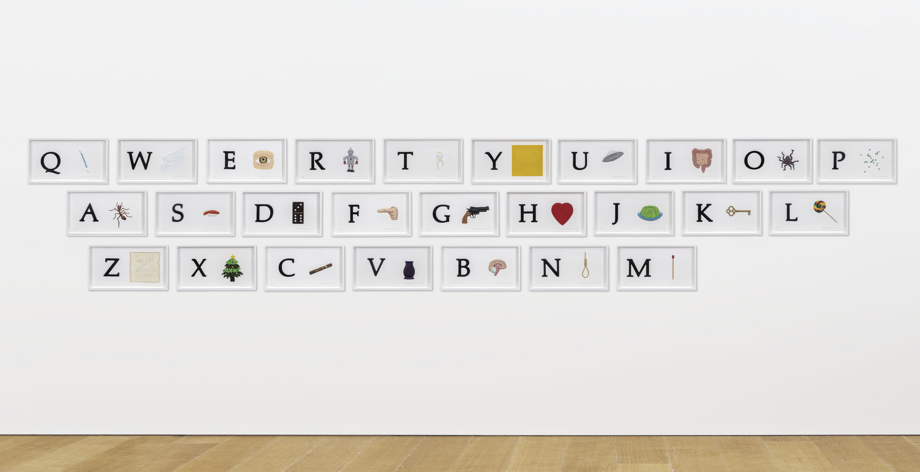 John Baldessari — Алфавитный указатель (Низкий рельеф): A/Ant и Т.д. (Клавиатура)