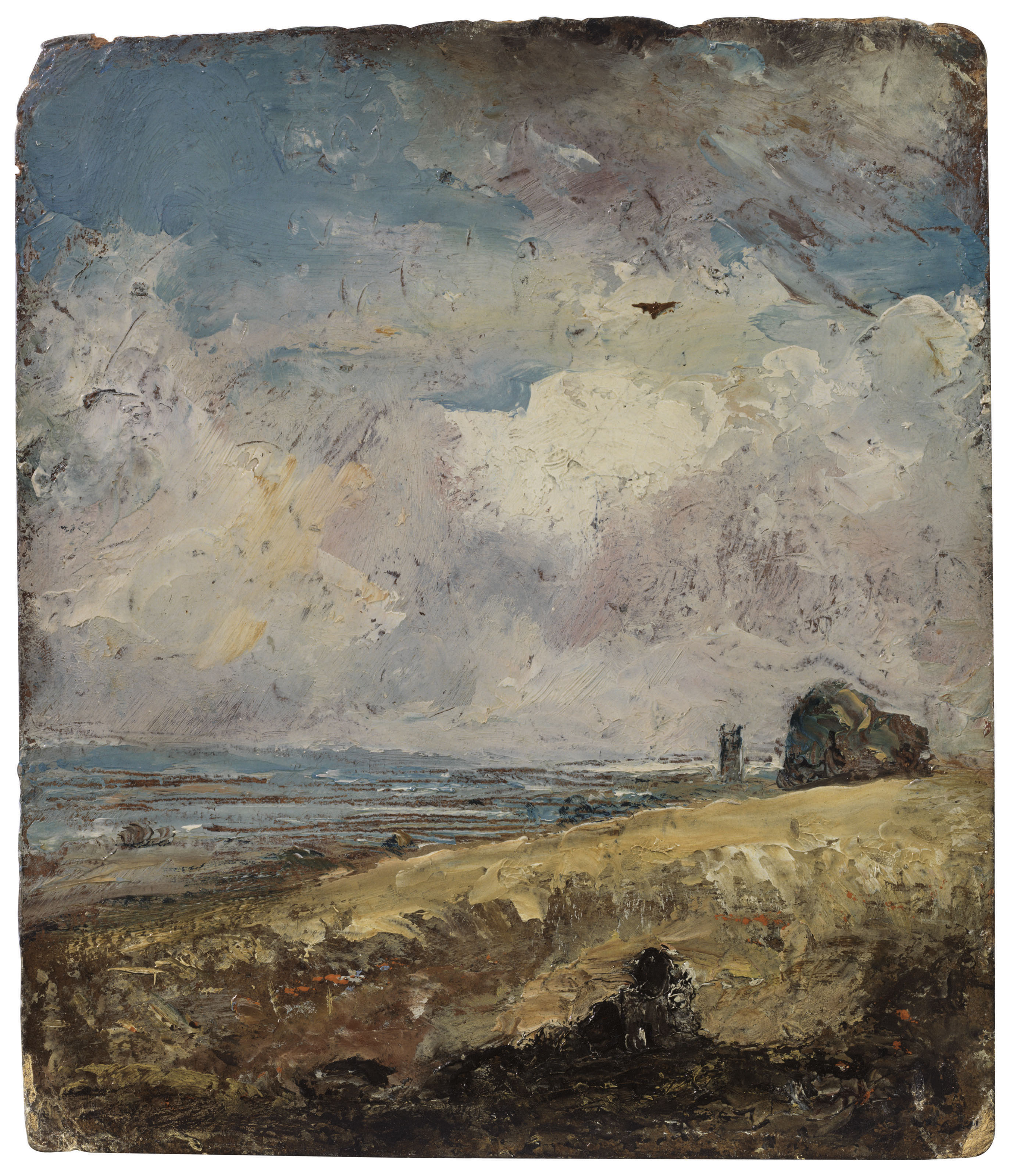 John Constable — Жаворонок, Дедхэм (справа); Этюд коровы, стоящей в ручье (слева)