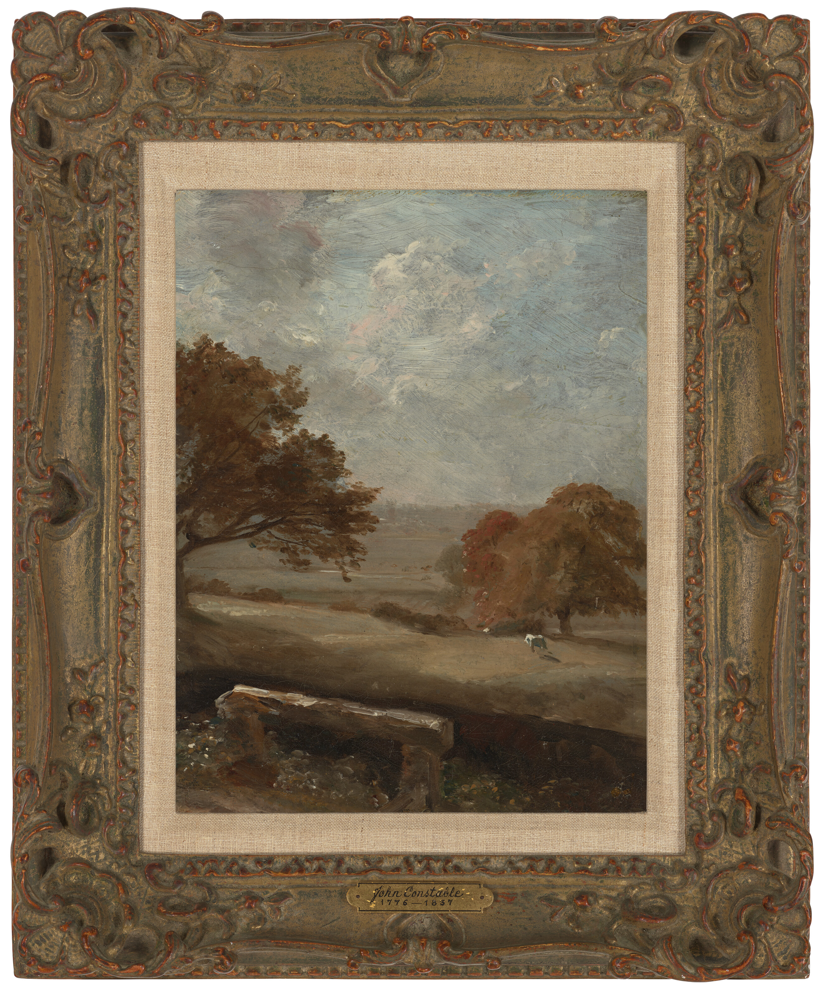 John Constable — Парковая поляна, за которой виднелась церковь Дедхэм, изображение 2