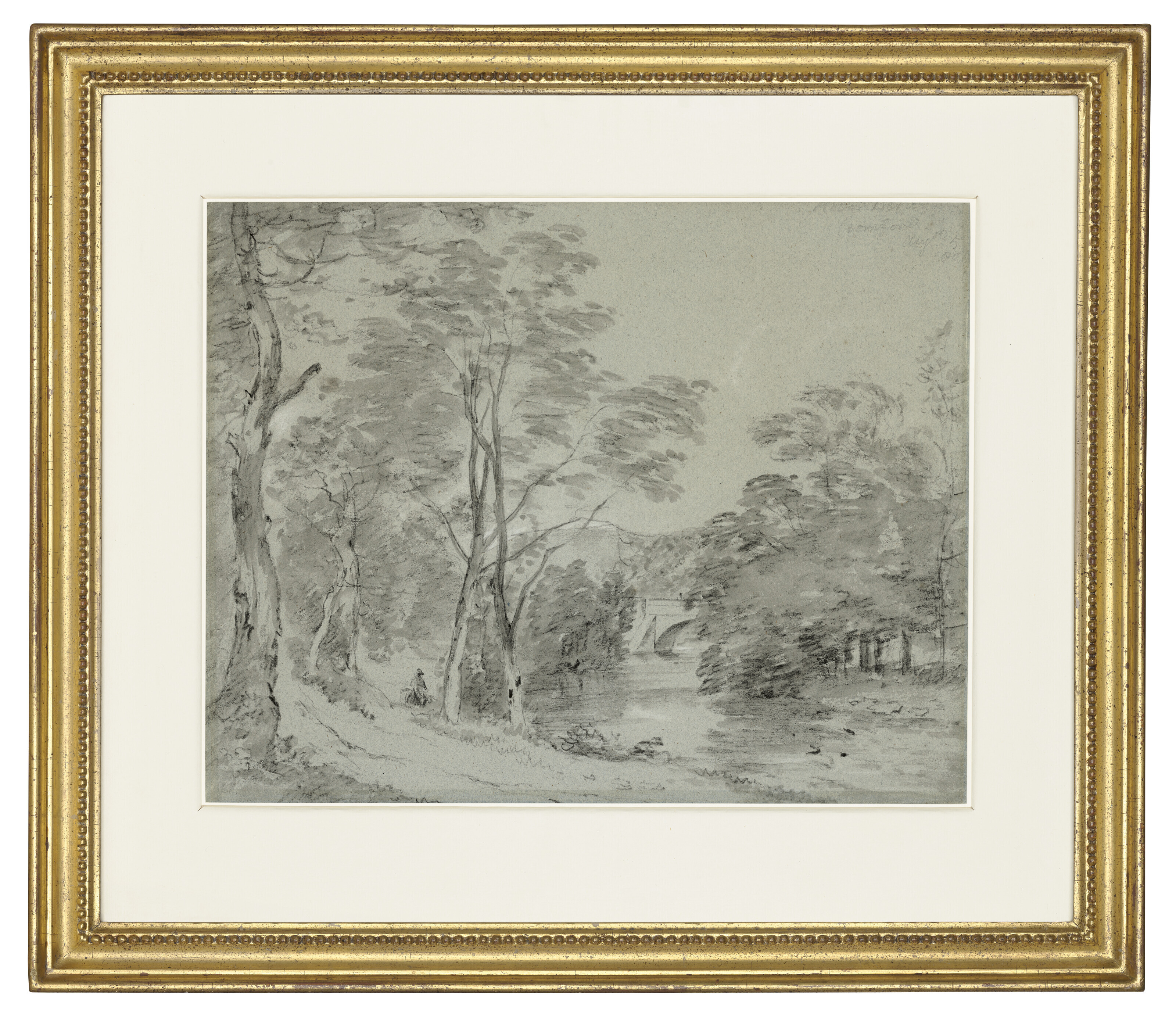 John Constable — Вид Кромфордского моста через реку Дервент с фигурой верхом на лошади на дорожке слева на переднем плане, изображение 2