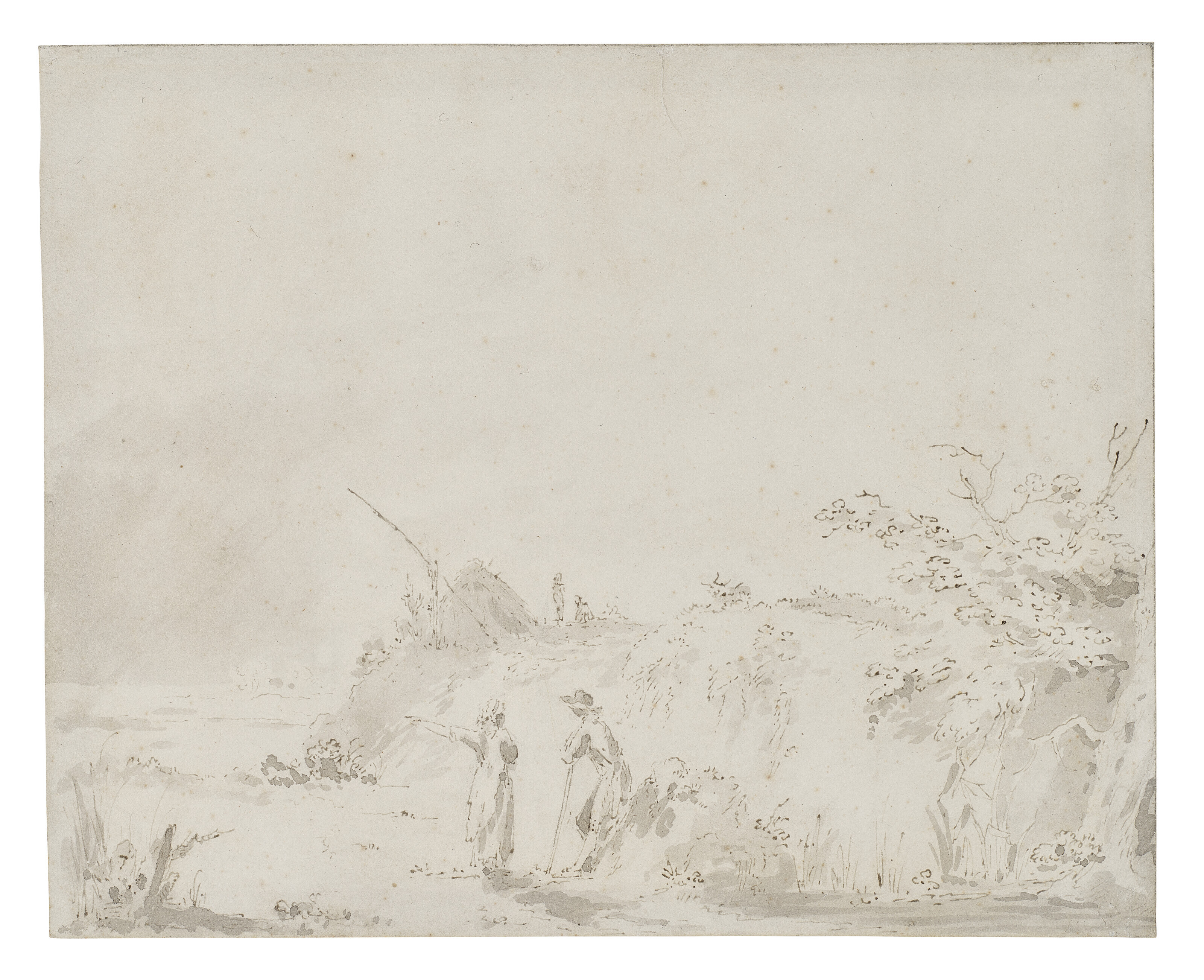 John Constable — Фигуры, беседующие на проселочной дороге