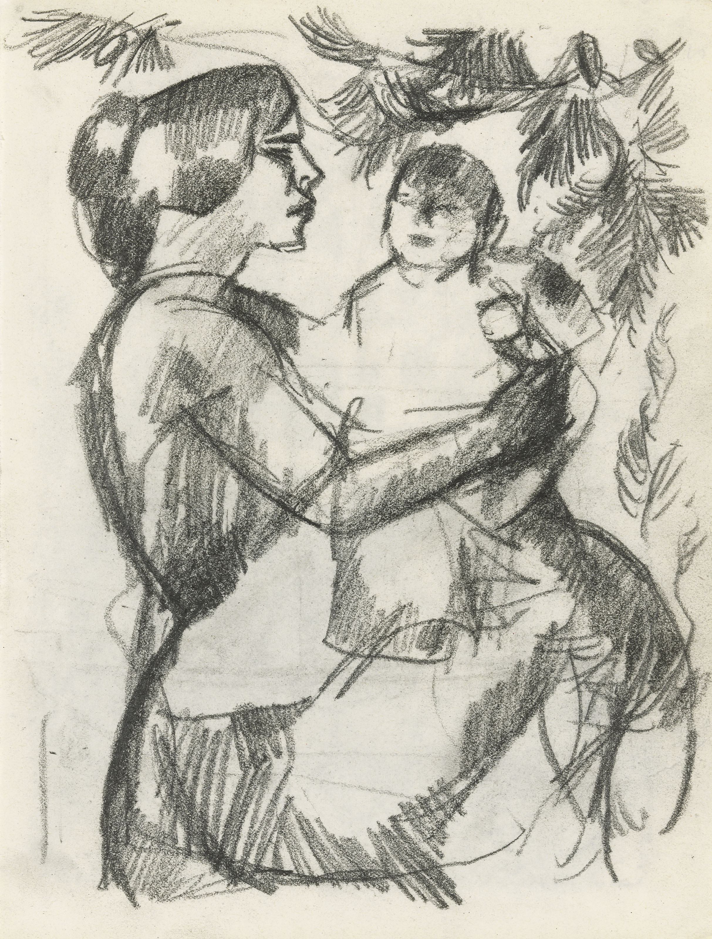 John Duncan Fergusson — Маргарет Пеплоу и ее сын Уилли, Кассис