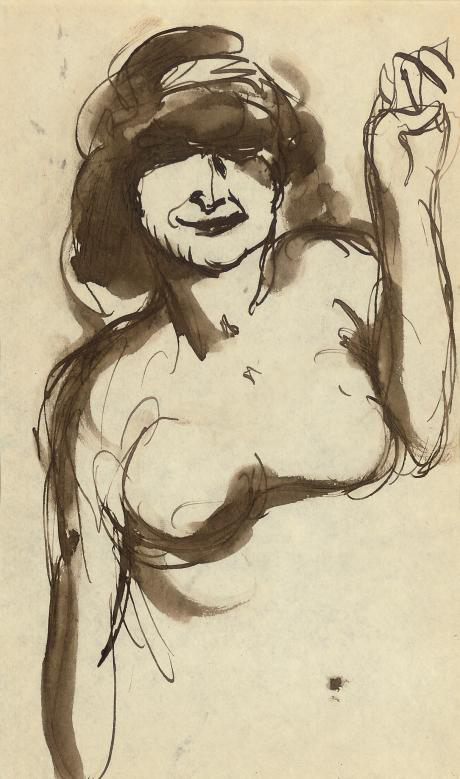 John Duncan Fergusson — Обнаженная в шляпе