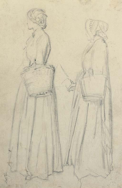 John Everett Millais — Этюды Эммы Морленд к "Эдварду Грею" Теннисона