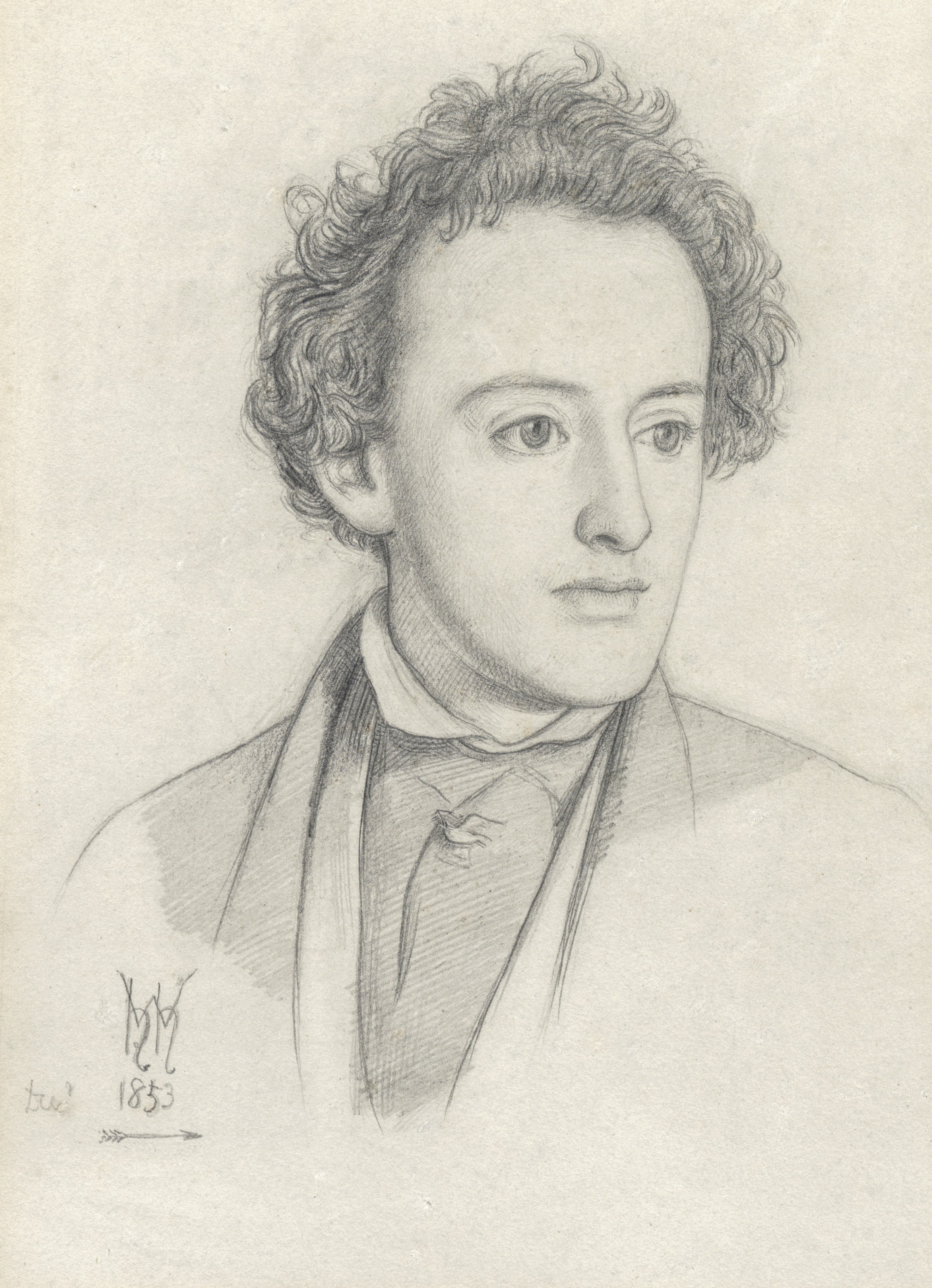John Everett Millais — Портрет головы сэра Джона Эверетта Милле (1829-1896)
