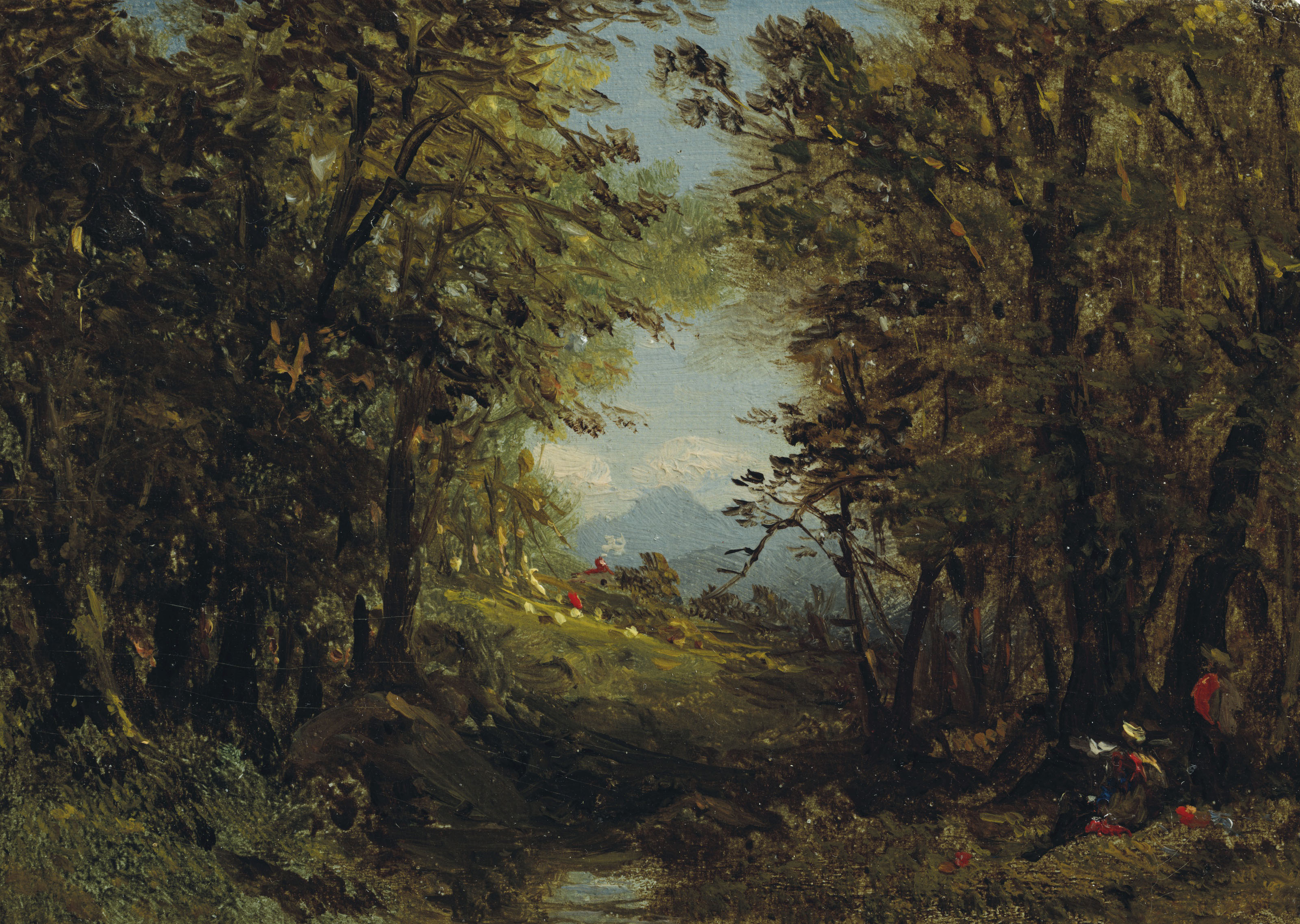 John Frederick Kensett — Пейзаж с фигурами