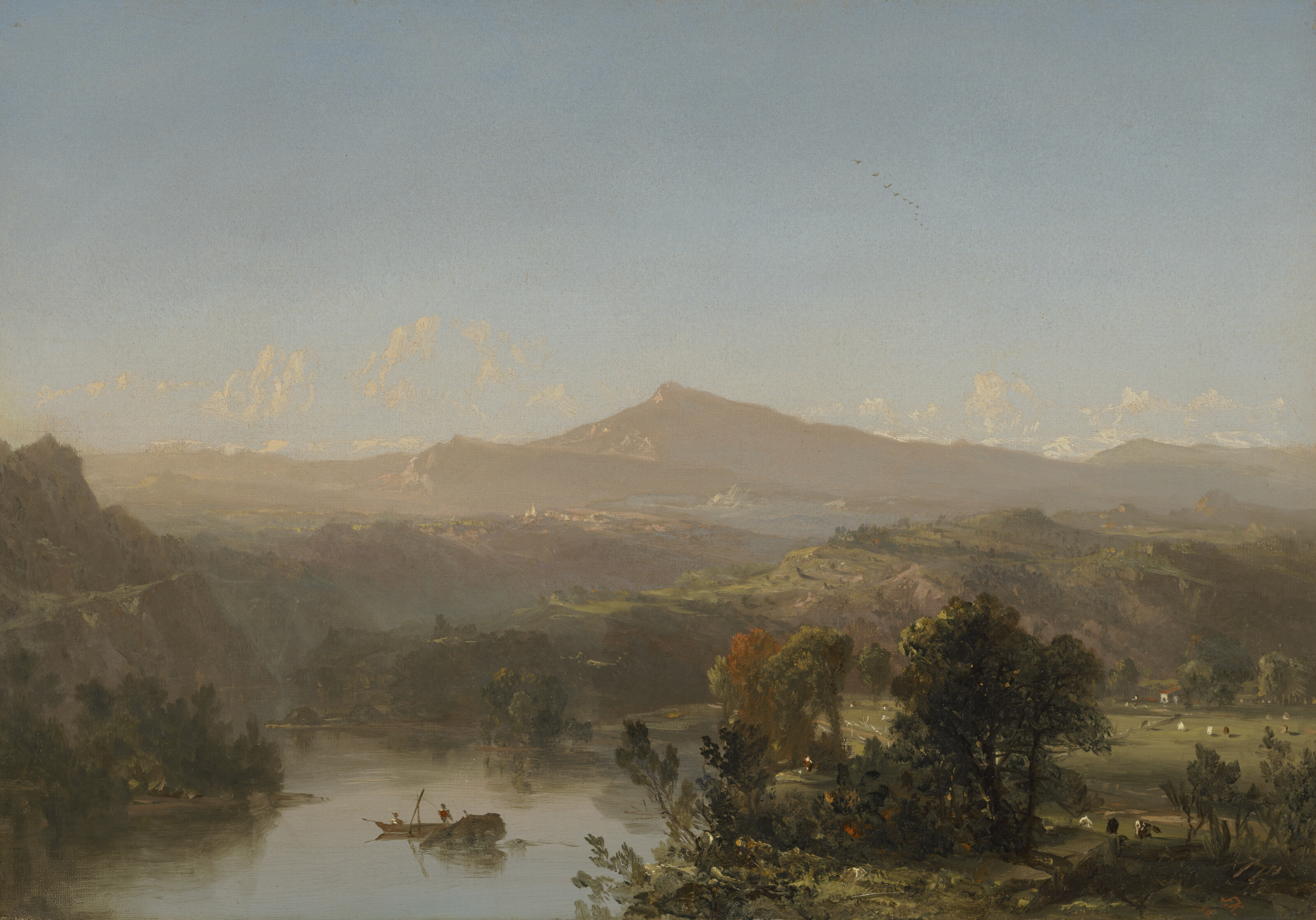 John Frederick Kensett — Вид на реку и горы