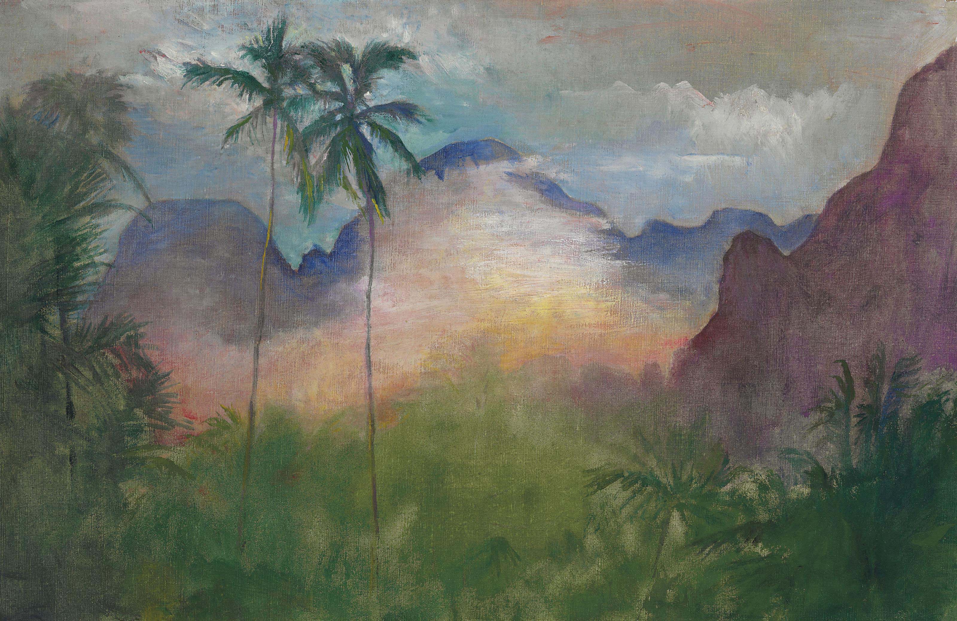 John La Farge — Упоноху, оконечность залива Кука, остров Муреа, Закат солнца