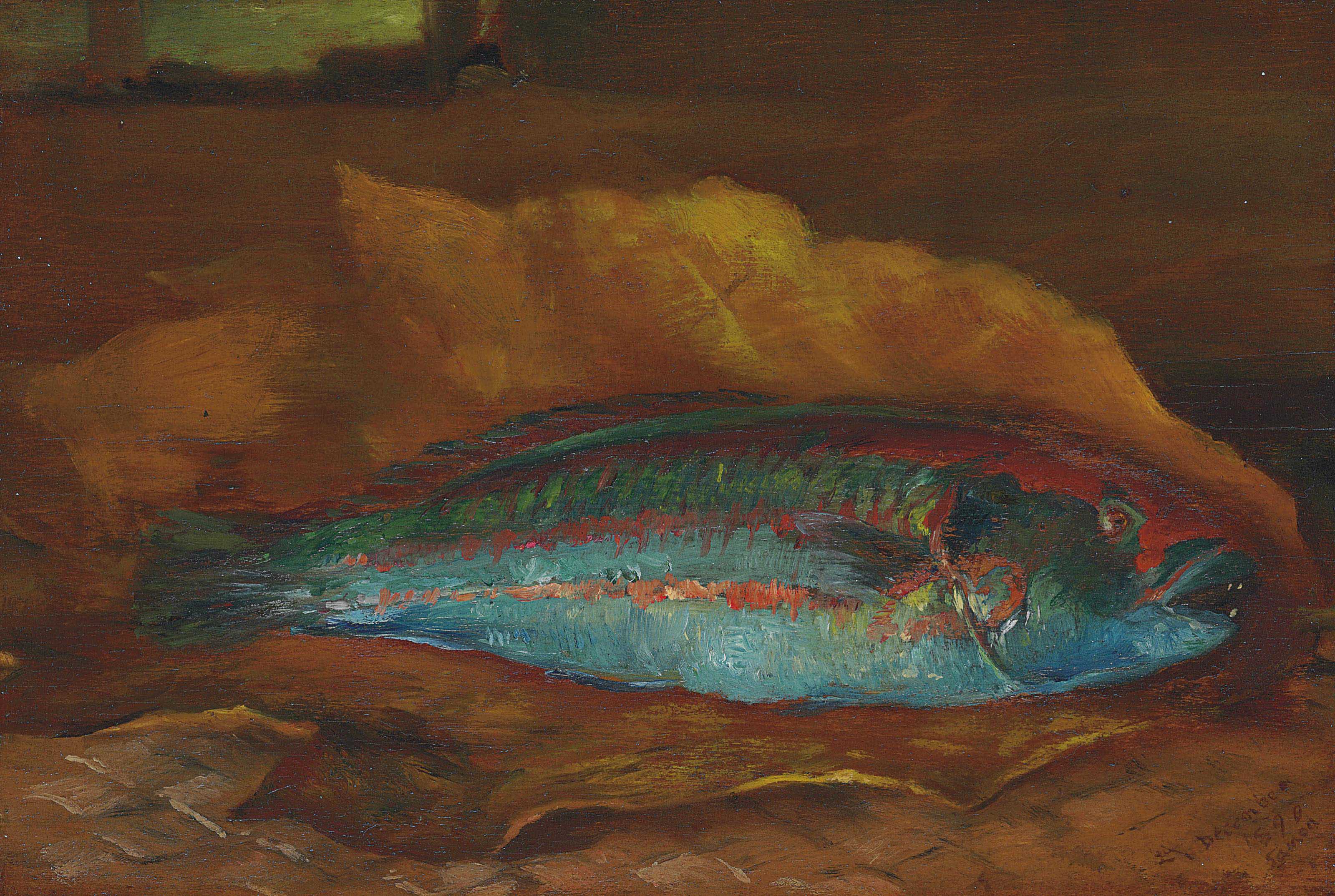 John La Farge — Изучение рыбы-попугая