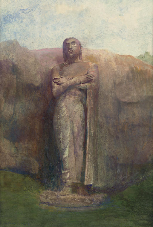 John La Farge — Колоссальная статуя Ананды, недалеко от разрушенного города Полланаруа, Цейлон