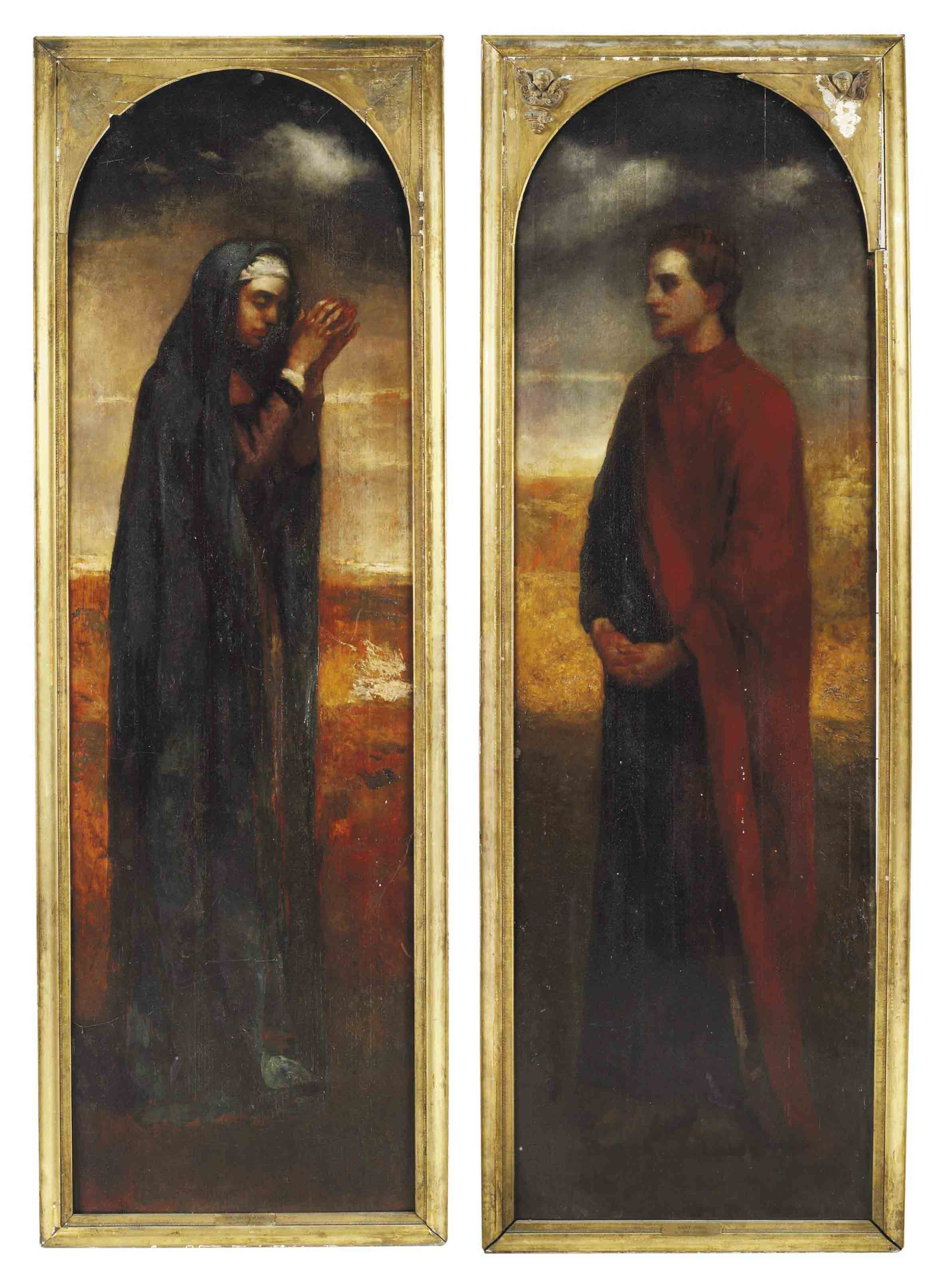 John La Farge — Богородица и святой Иоанн Богослов у подножия креста