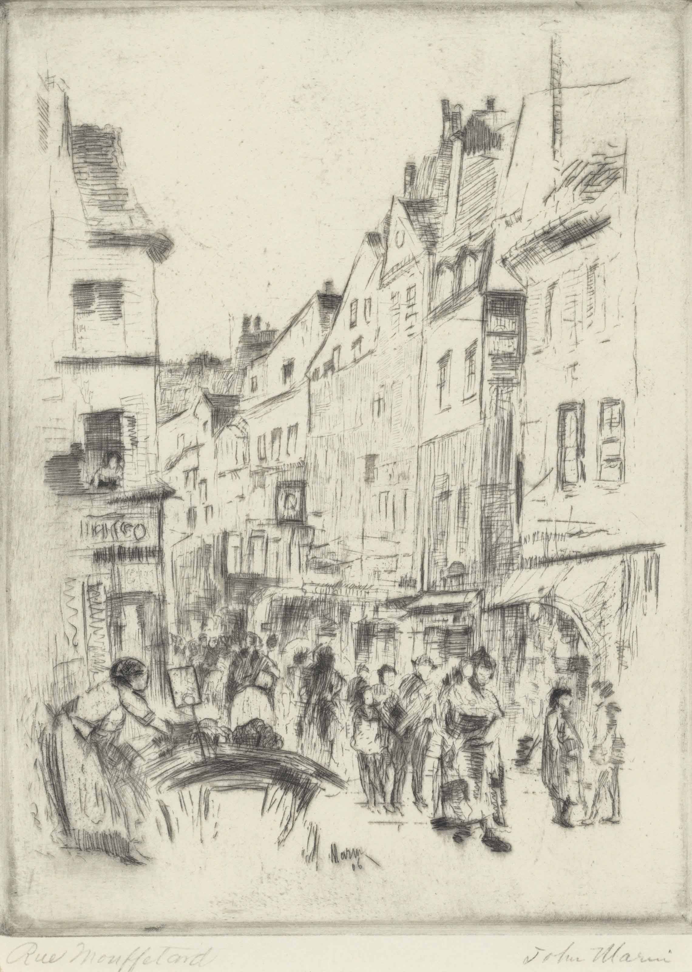 John Marin — Улица Муфтар, Париж