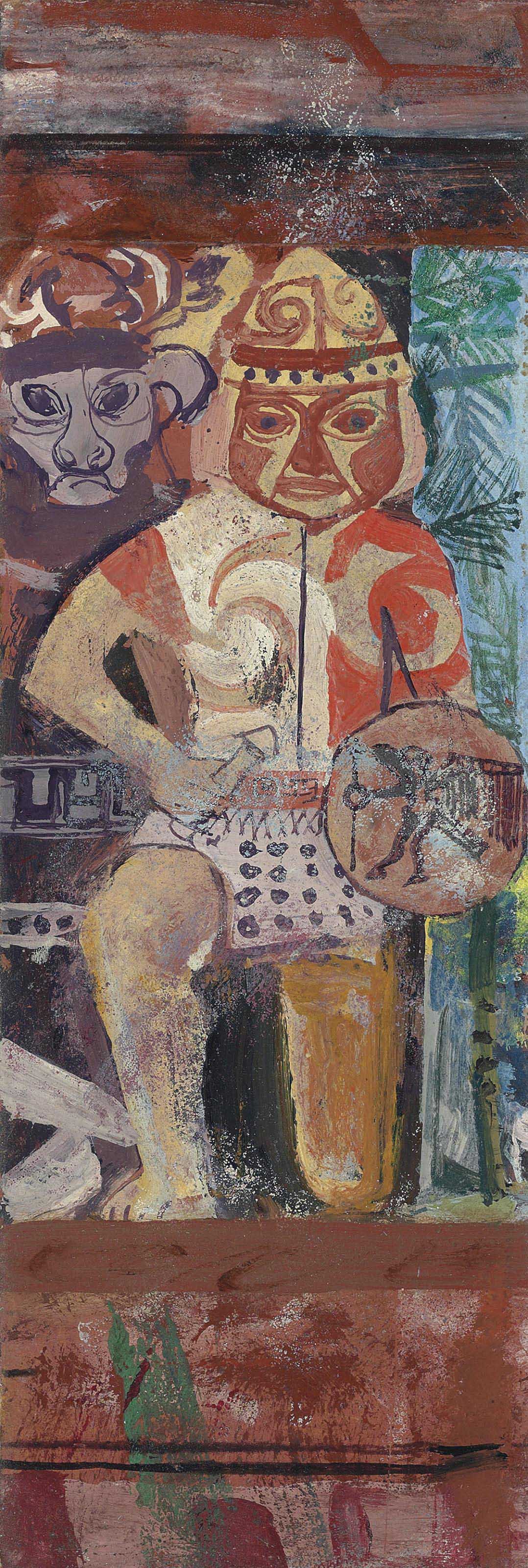 John Minton — Солдат, стоящий на коленях: этюд для фресок Лондонского банка и Южной Америки