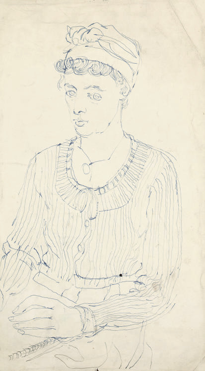 John Minton — Портрет дамы; Обнаженный мужчина, лежащий полулежа; Театральное оформление; и этюды с изображением собаки