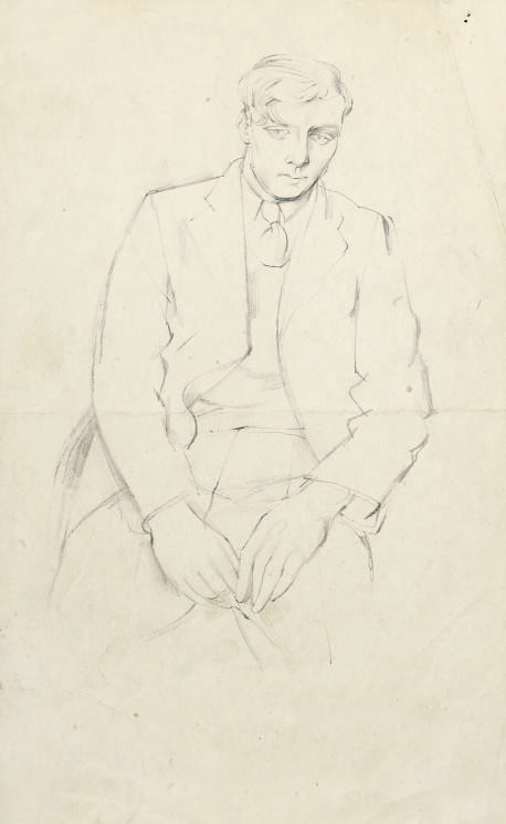 John Minton — Исследование сидящего мужчины; Сидящего читающего мужчины; стоящего обнаженного мужчины; и мужчины, сидящего за столом