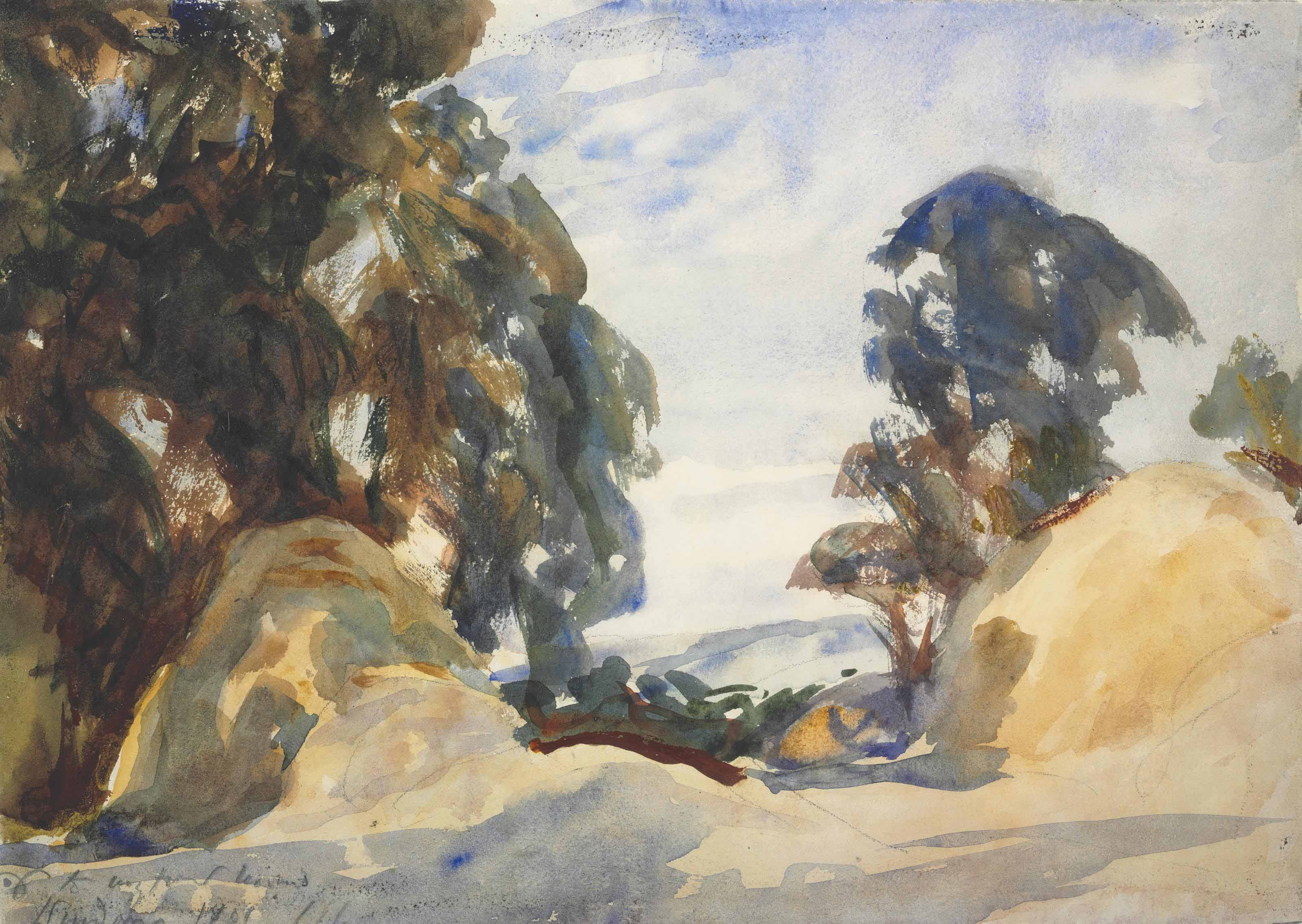 John Singer Sargent — Пейзаж с деревьями