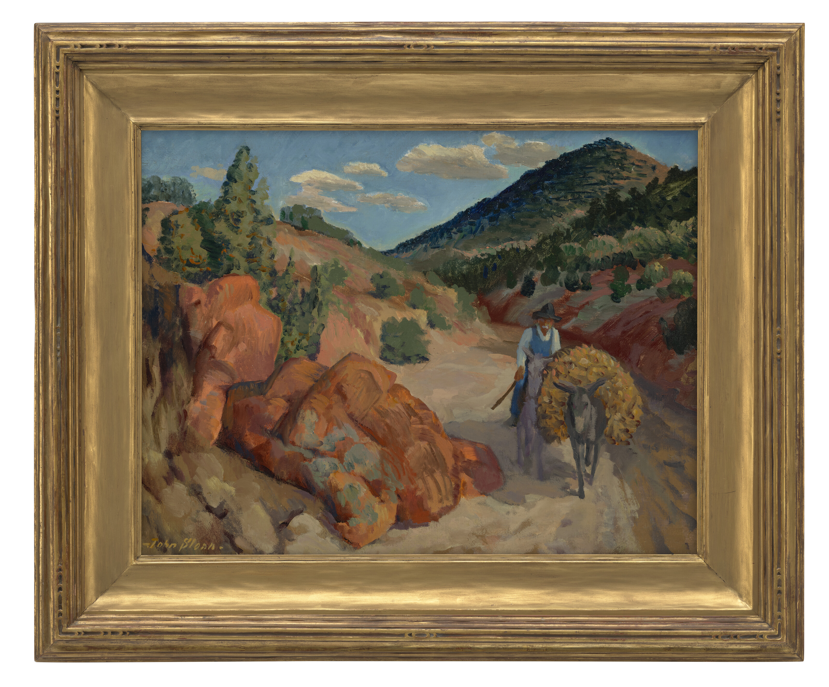 John Sloan — Ослик с грузом дров, Арройо, изображение 2