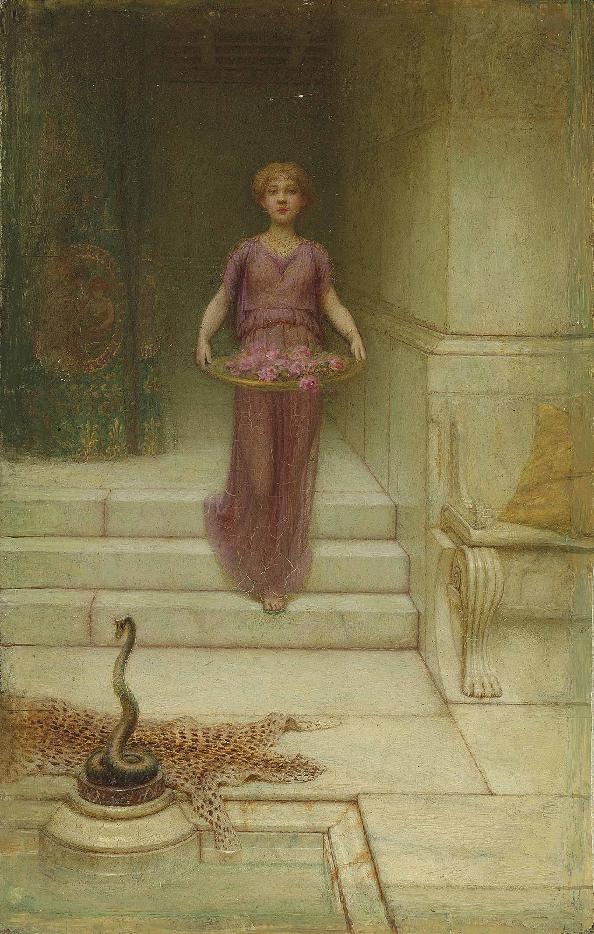 John William Godward — Девушка-цветок