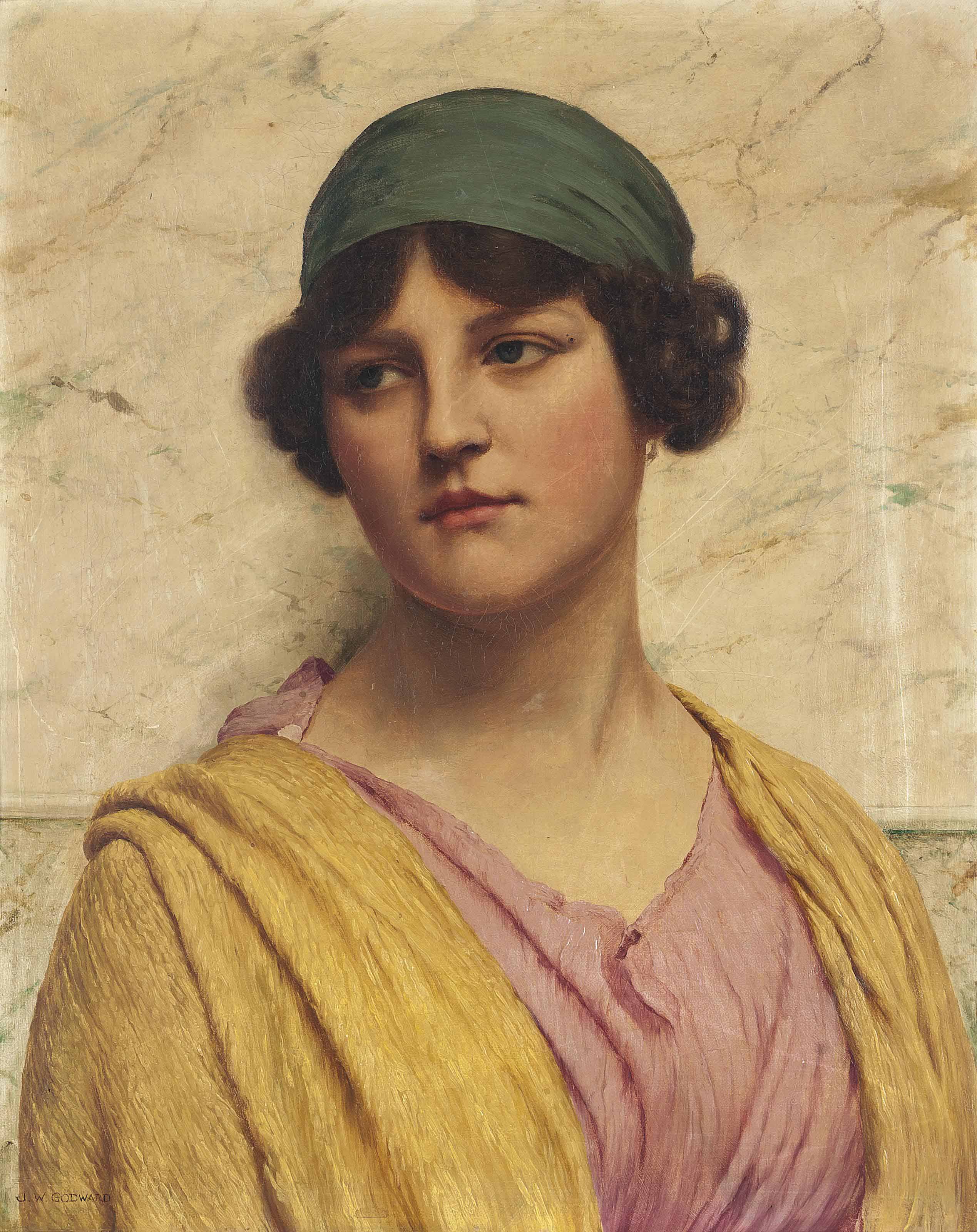 John William Godward — Желтая шаль