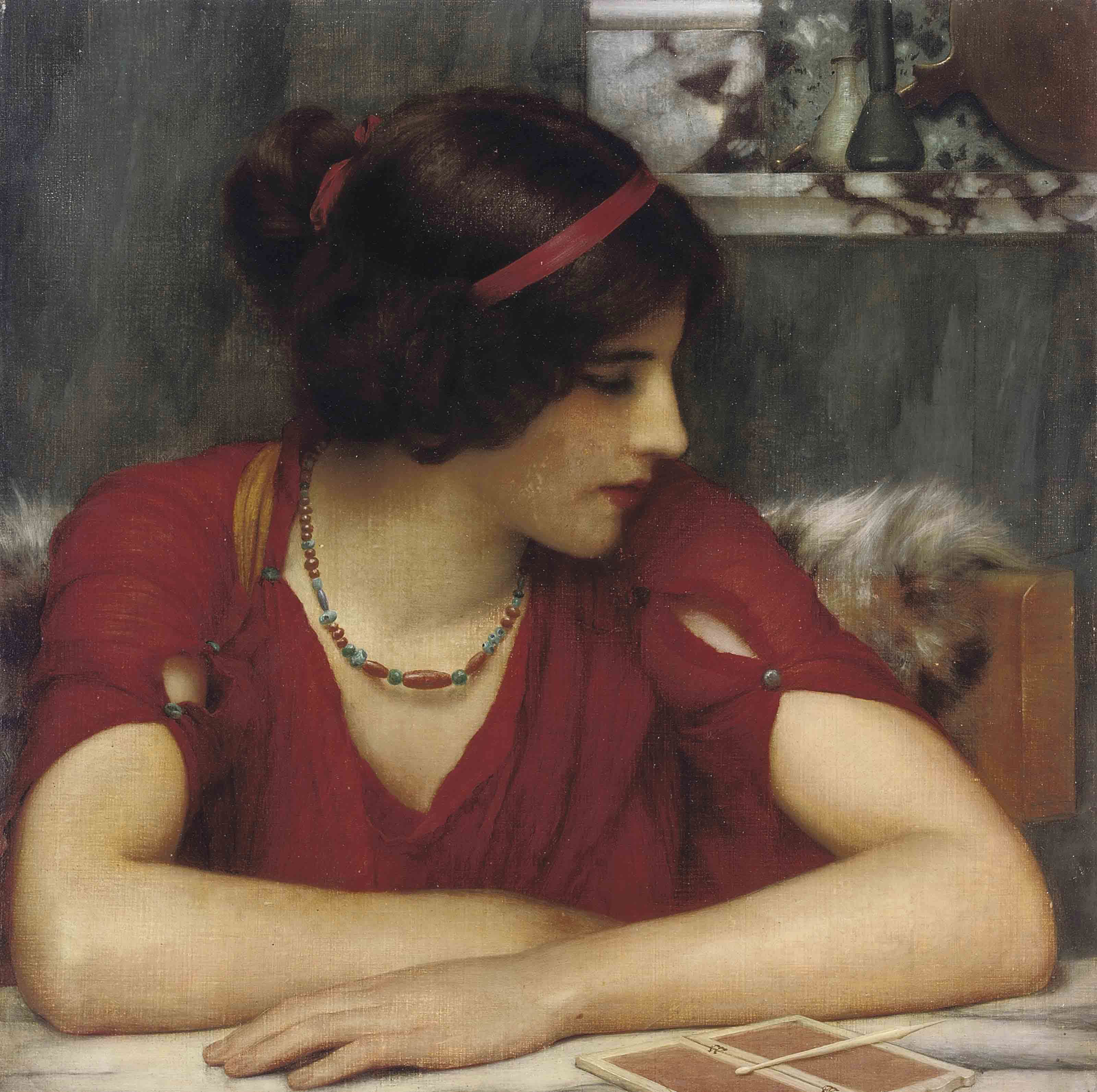 John William Godward — Классическая Девушка
