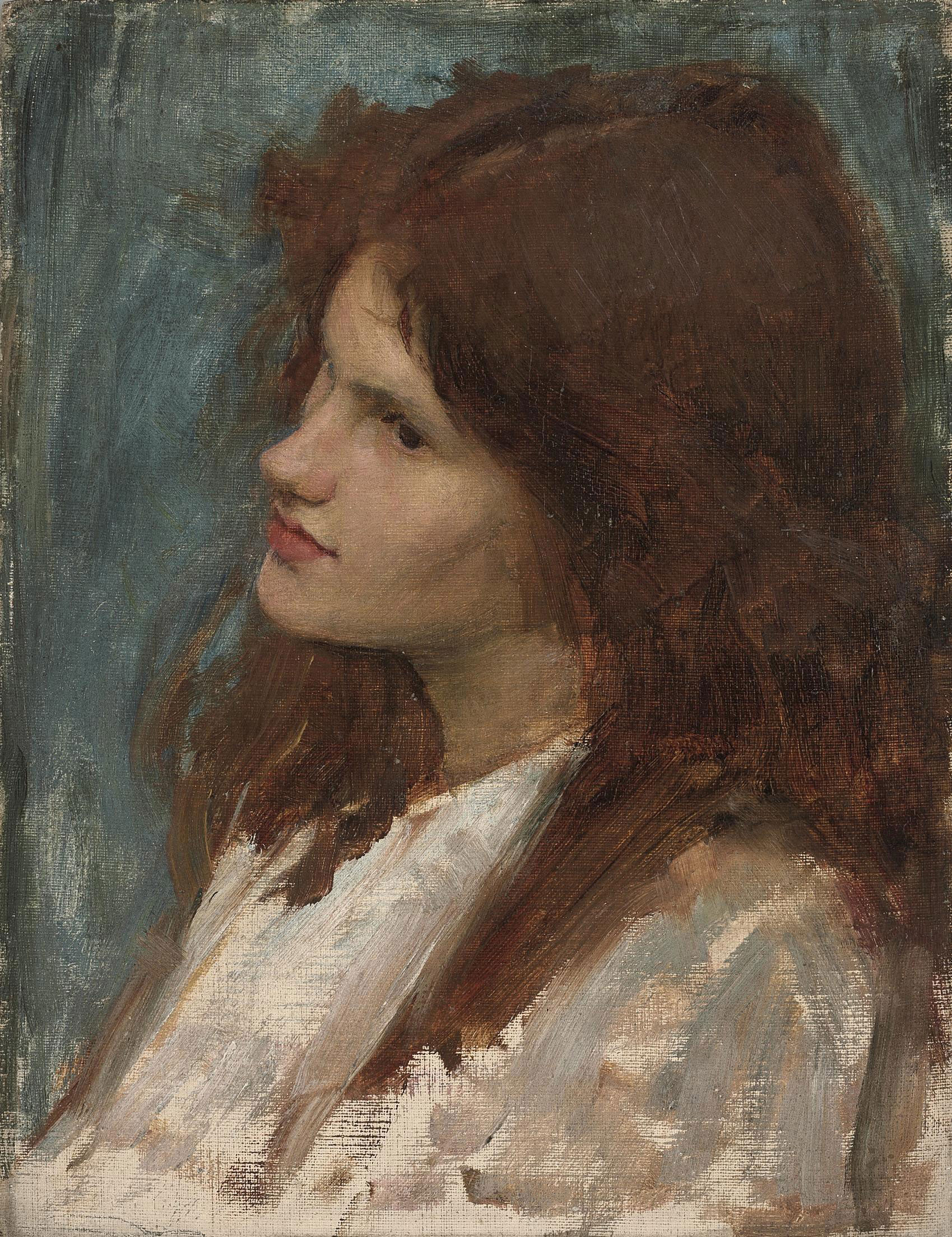 John William Waterhouse — Голова девушки