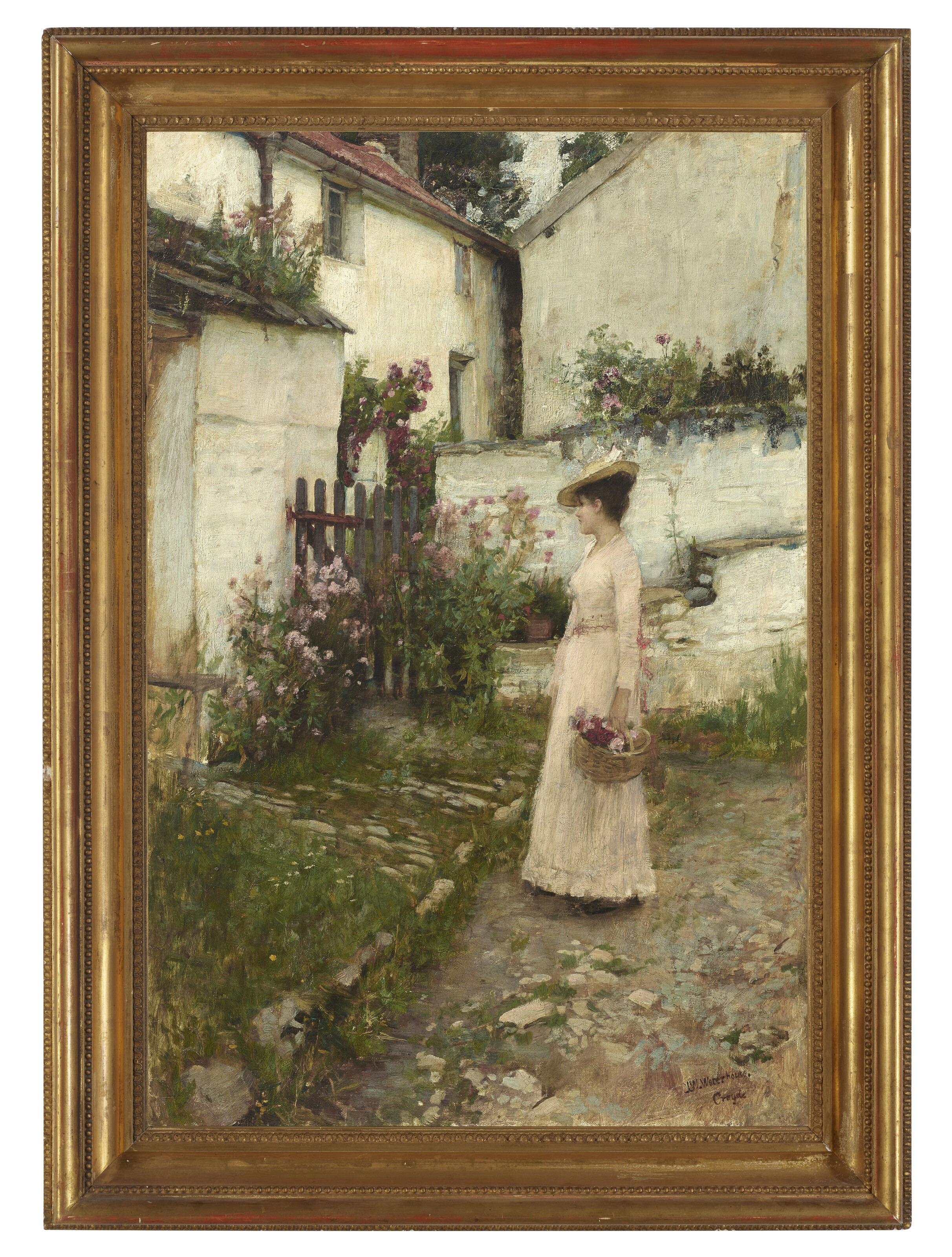 John William Waterhouse — Собирал цветы в Девонширском саду, изображение 2