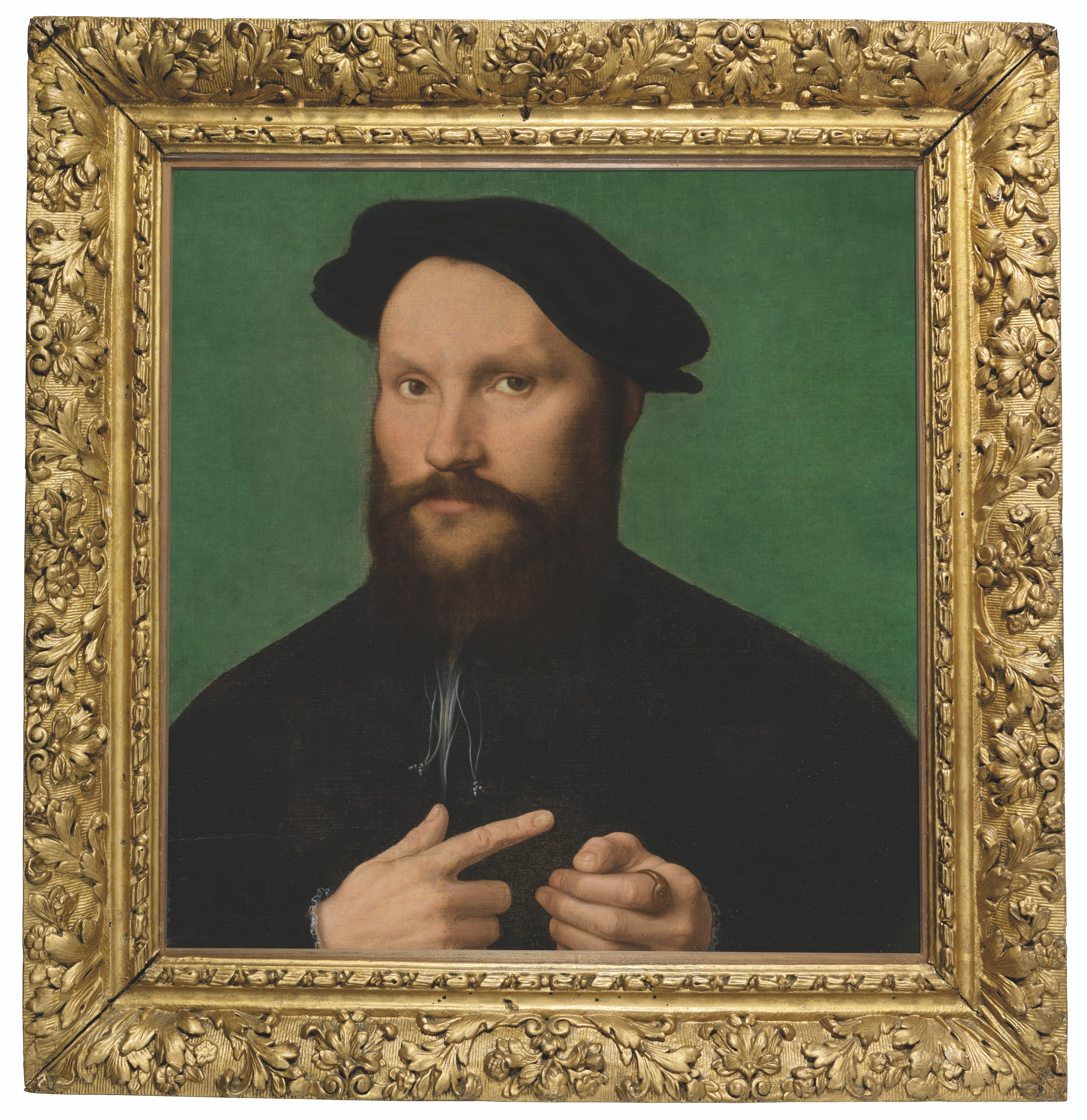 Joos Van Cleve — Портрет бородатого мужчины во весь рост, изображение 2
