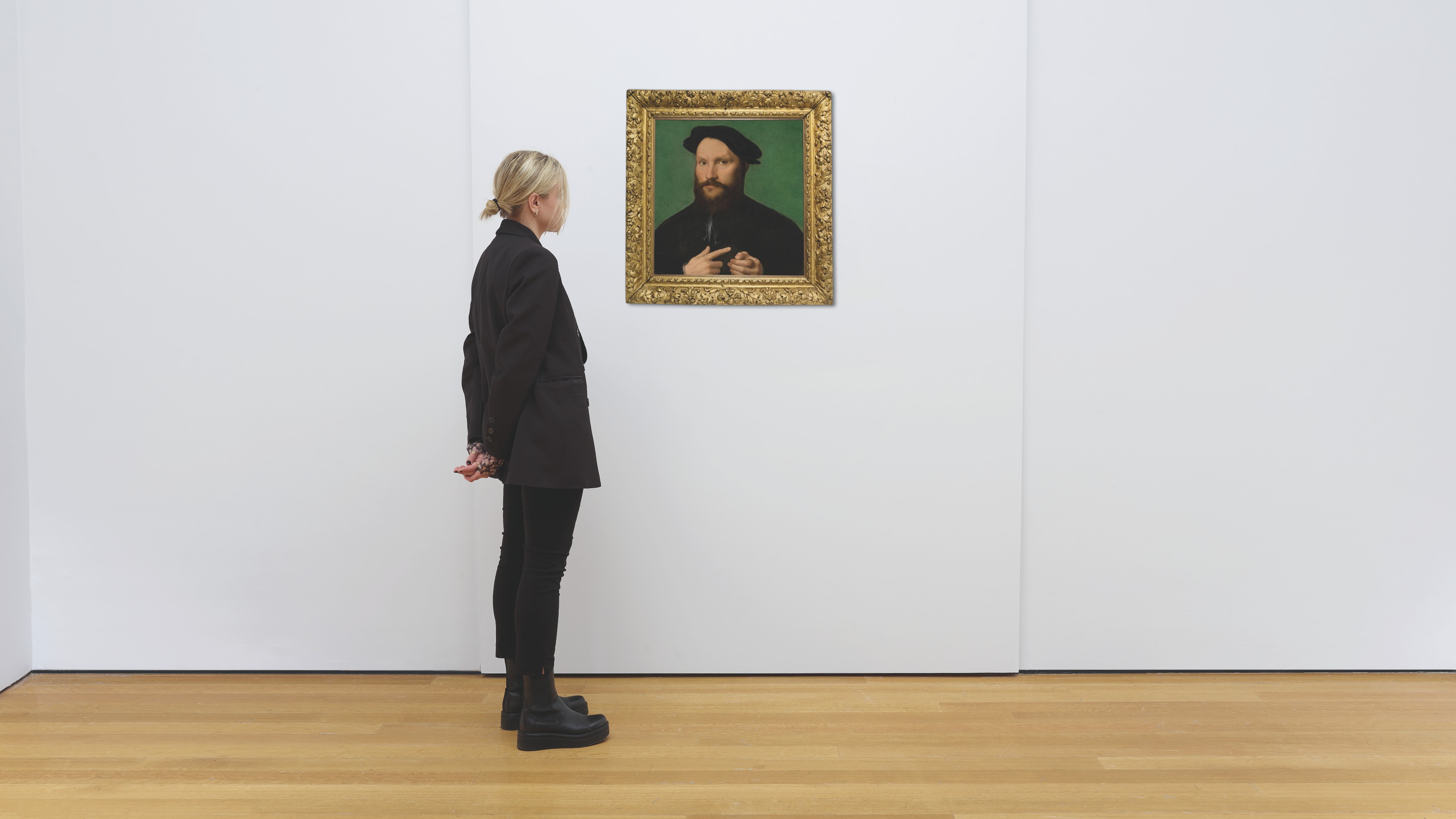 Joos Van Cleve — Портрет бородатого мужчины во весь рост, изображение 4