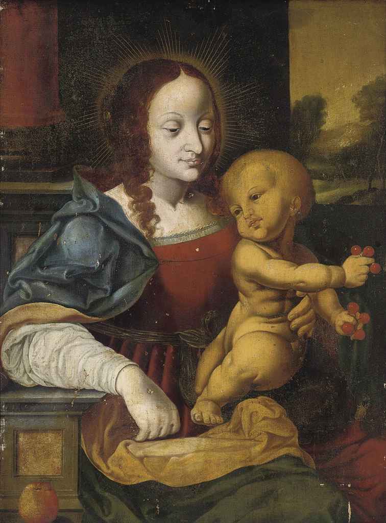 Joos Van Cleve — Дева Мария с младенцем