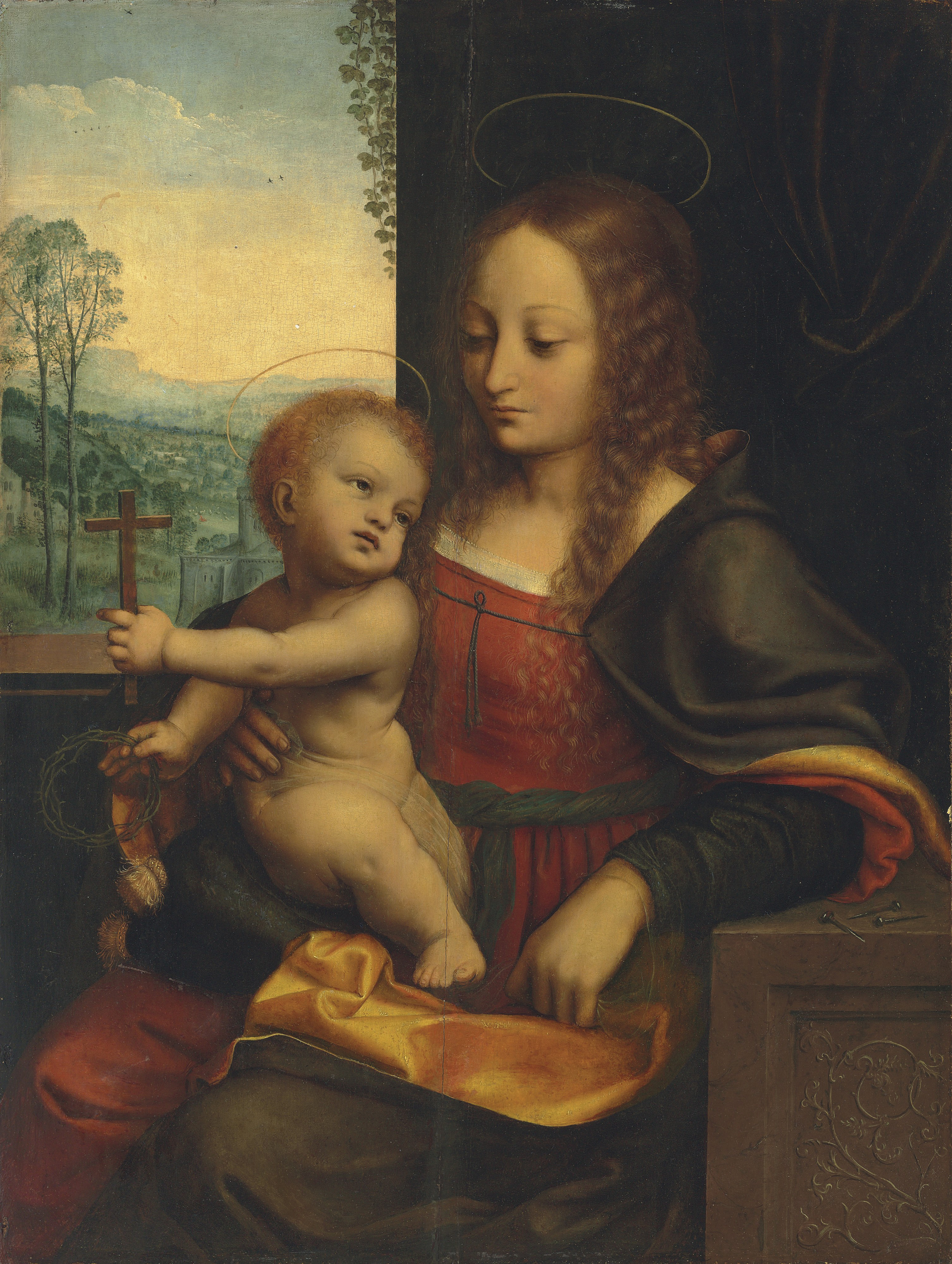 Joos Van Cleve — Дева Мария с младенцем ("Мадонна с вишнями")