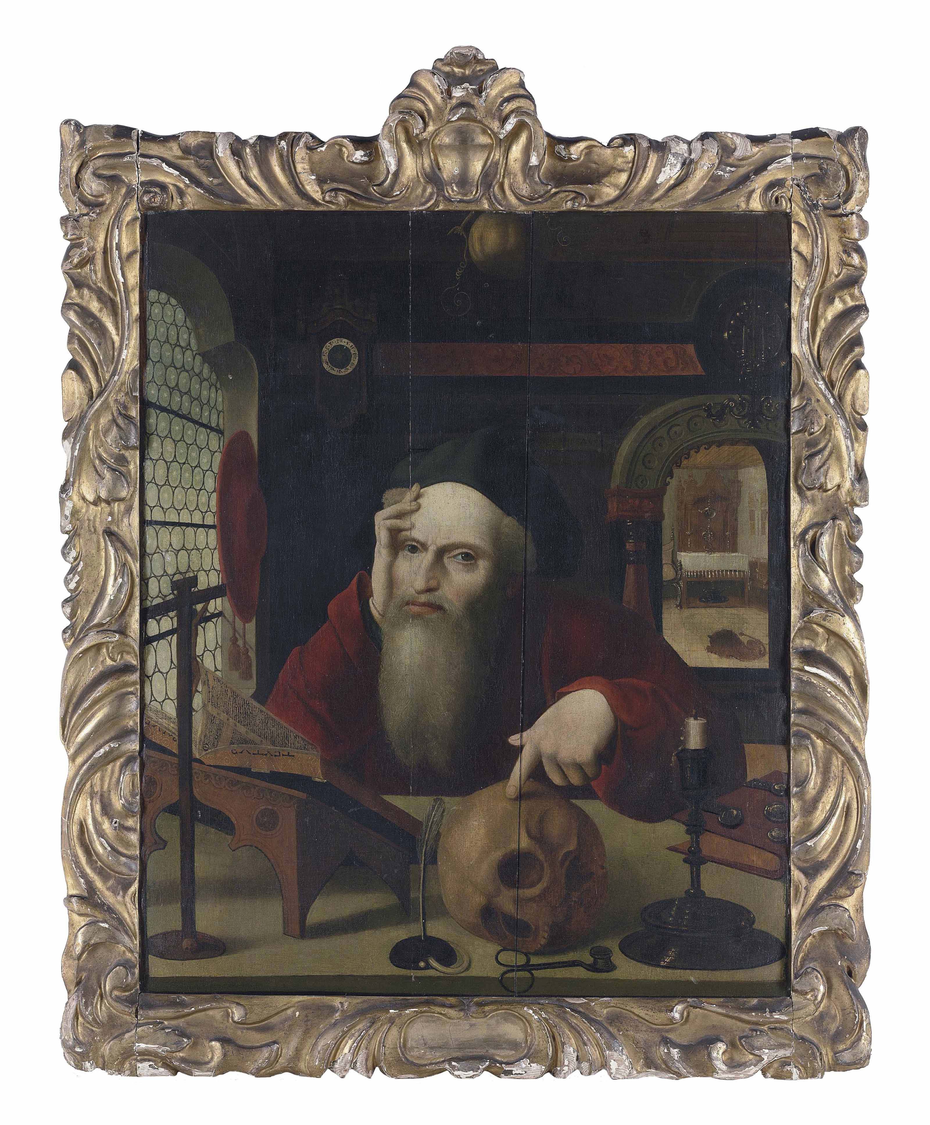 Joos Van Cleve — Святой Иероним в своем кабинете