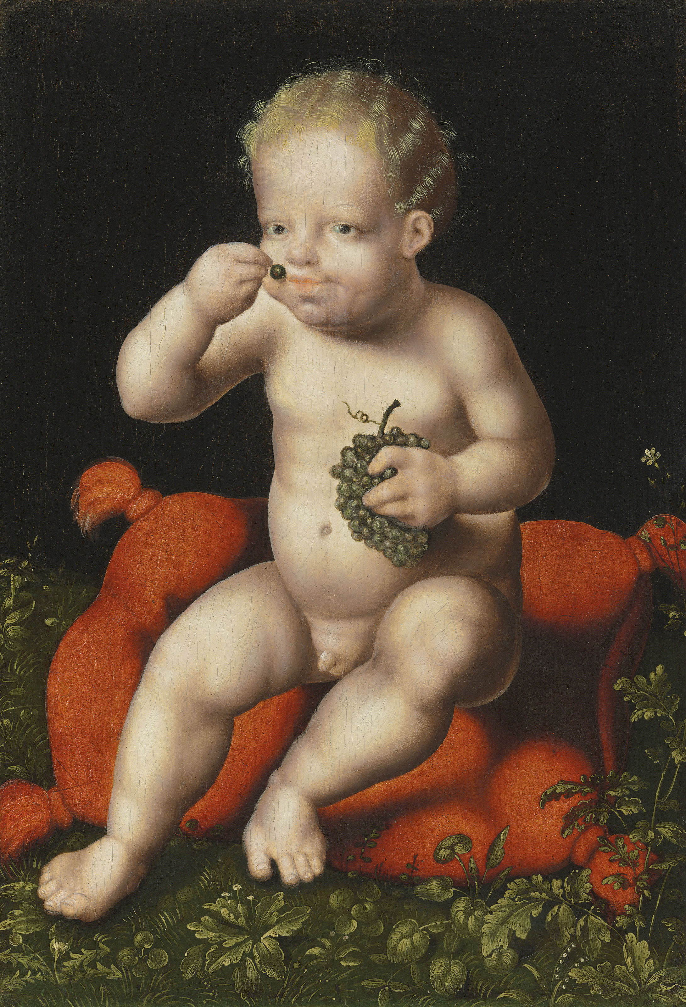 Joos Van Cleve — Младенец Христос ест виноград