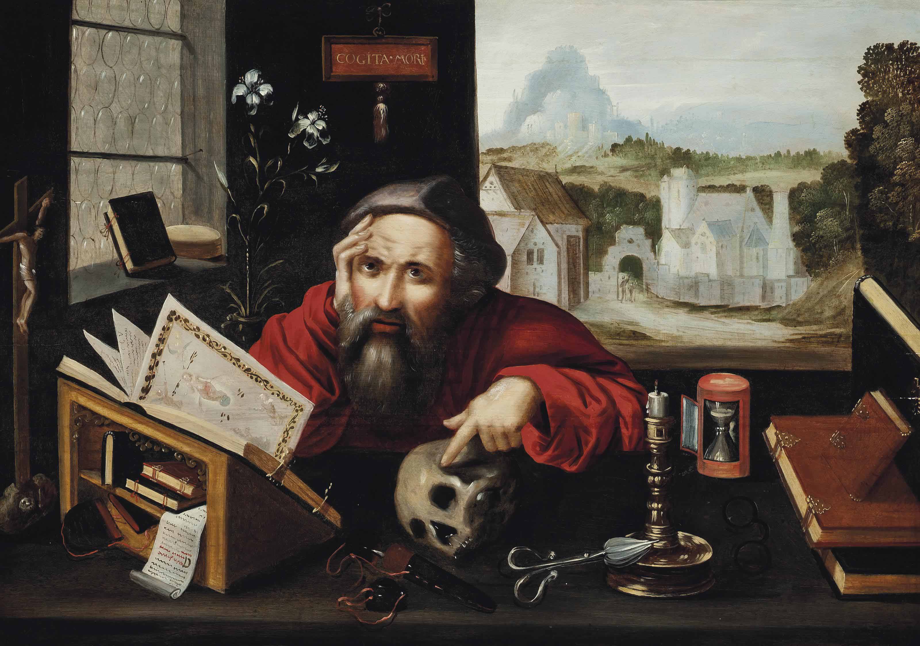Joos Van Cleve — Святой Иероним в своем кабинете