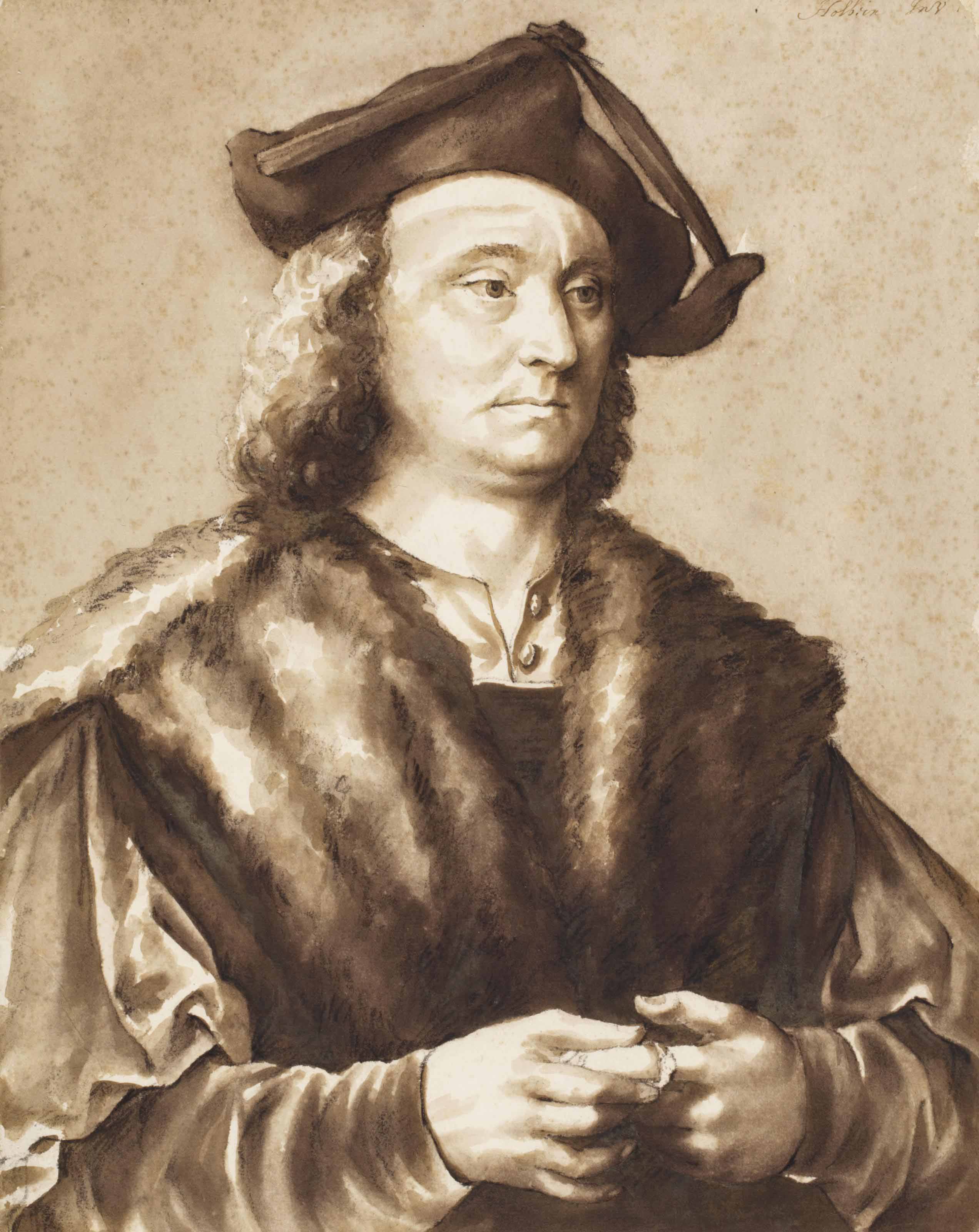 Joos Van Cleve — Мужской портрет по мотивам Йоса ван Клива