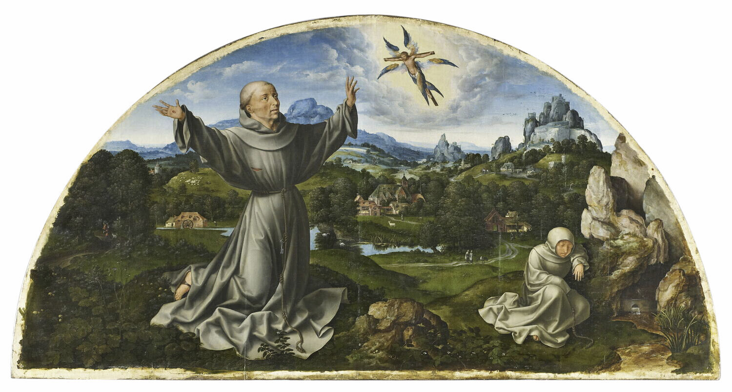Joos Van Cleve — Святой Франциск, получающий стигматы, изображение 4