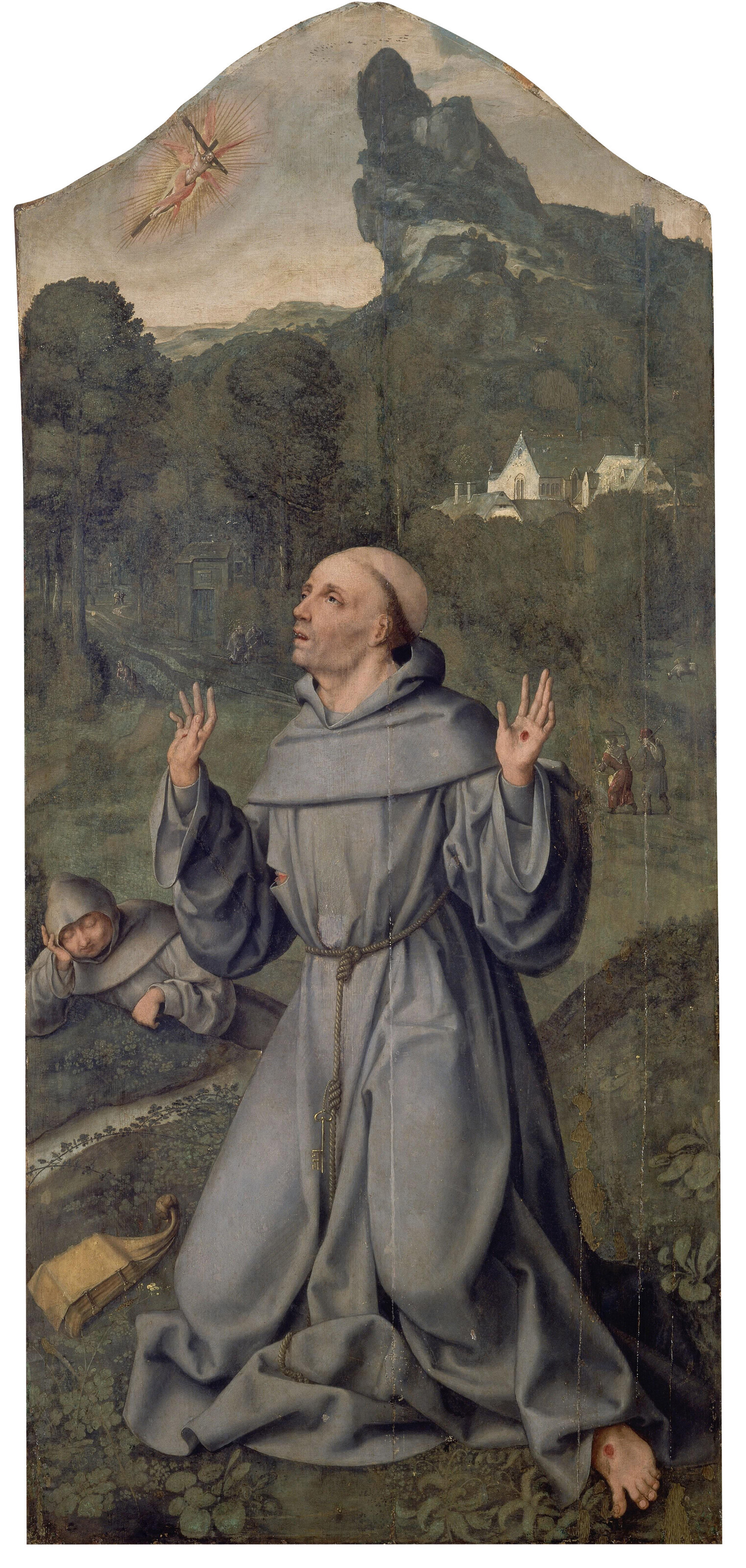 Joos Van Cleve — Святой Франциск, получающий стигматы, изображение 5