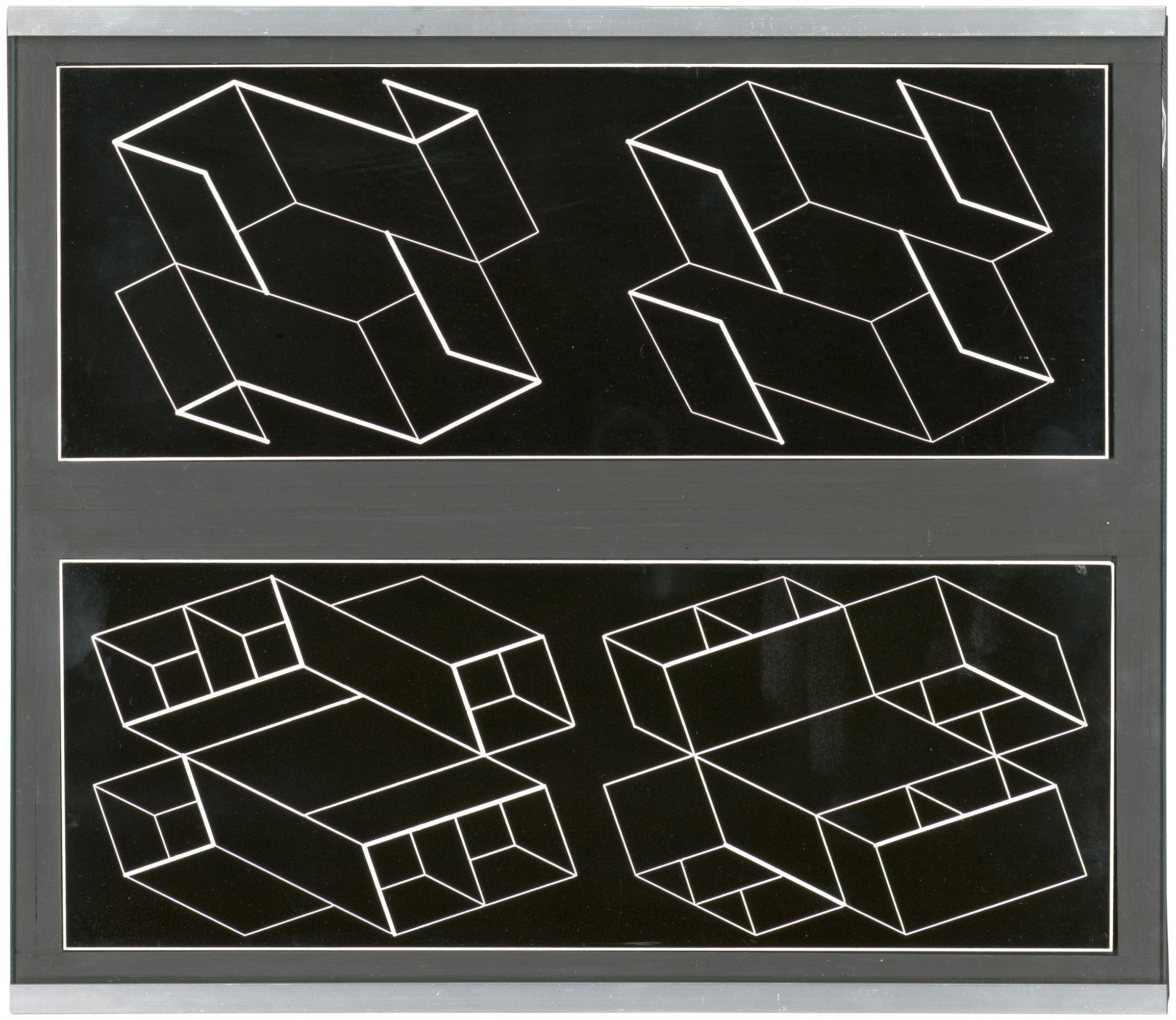 Josef Albers — (i) Структурная группировка: Duo H (ii) Структурная группировка: Duo B, изображение 2
