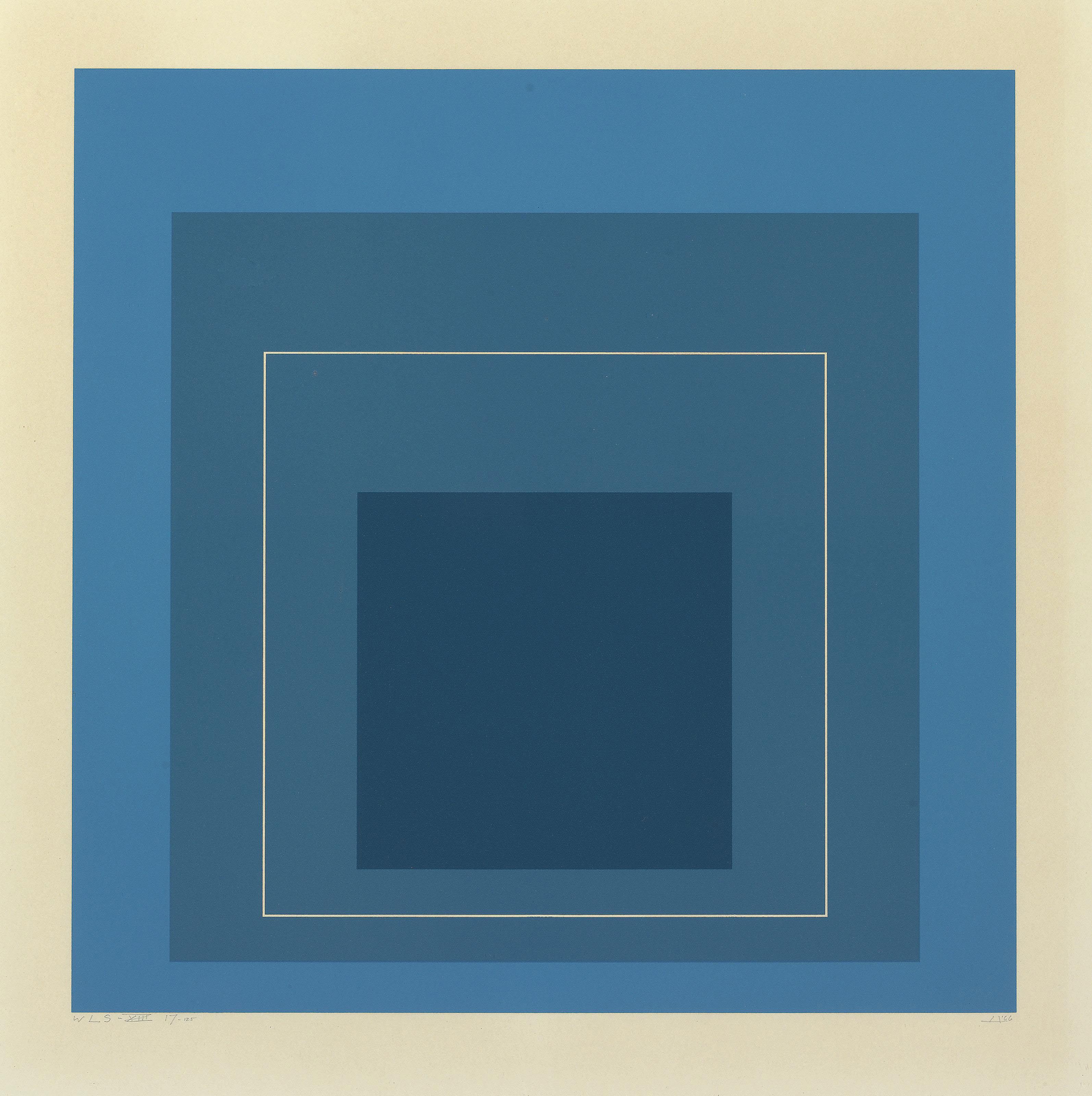 Josef Albers — Квадраты с белыми линиями (серия II) (Даниловиц 172), изображение 2