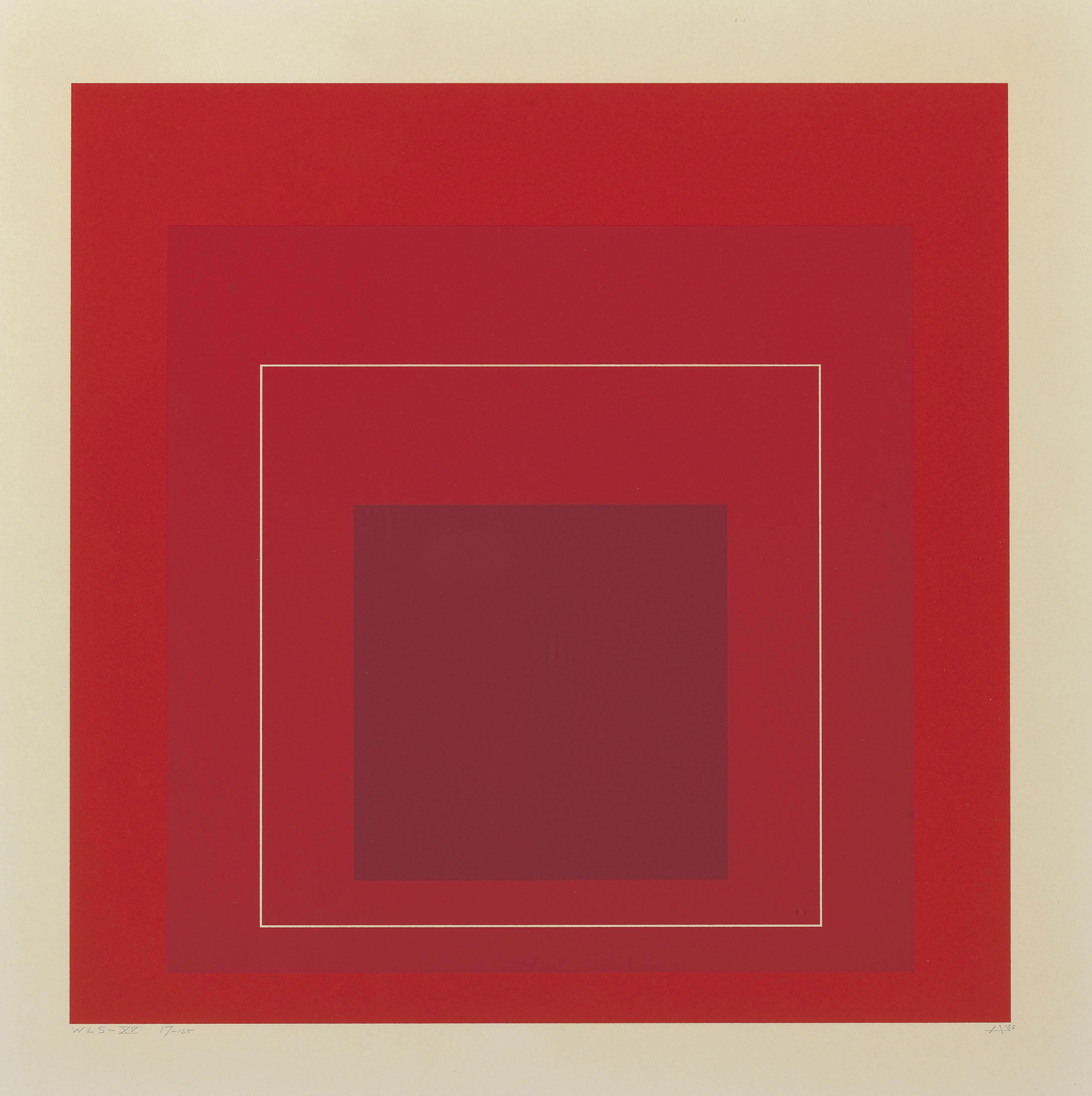 Josef Albers — Квадраты с белыми линиями (серия II) (Даниловиц 172), изображение 3