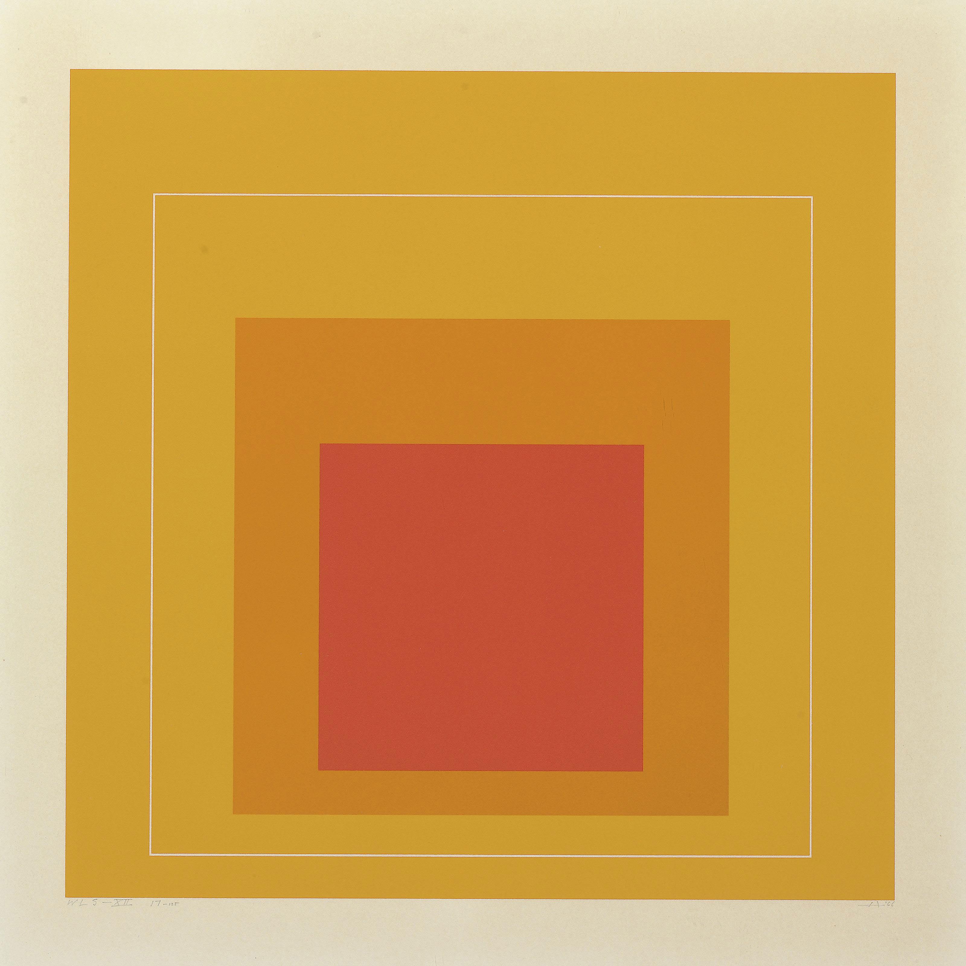 Josef Albers — Квадраты с белыми линиями (серия II) (Даниловиц 172), изображение 4