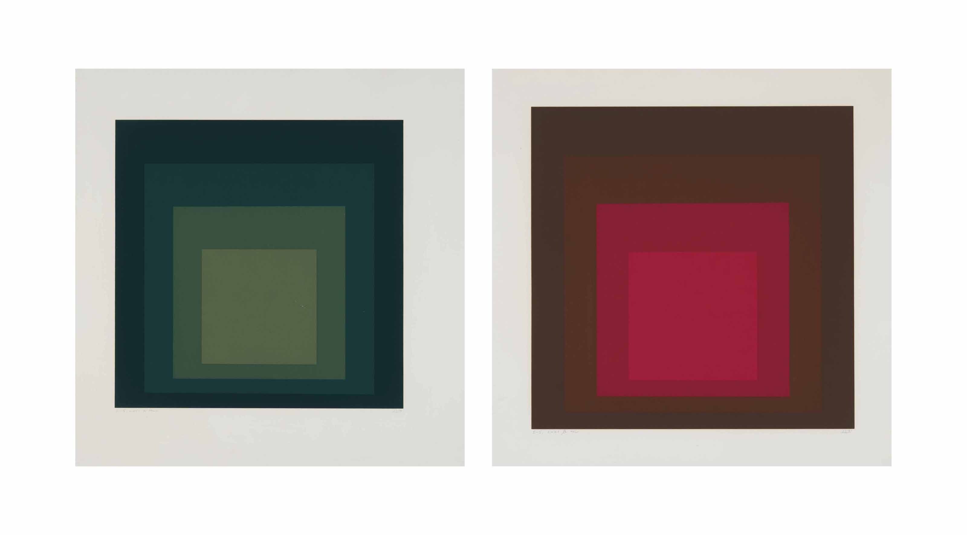 Josef Albers — I-S LXXI a и I-S LXXI b (D. 205 и 205)