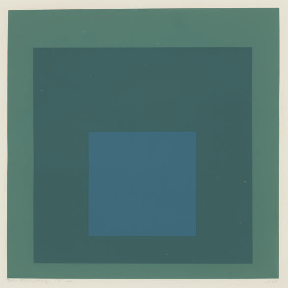 Josef Albers — Синий напоминающий (D. 168)
