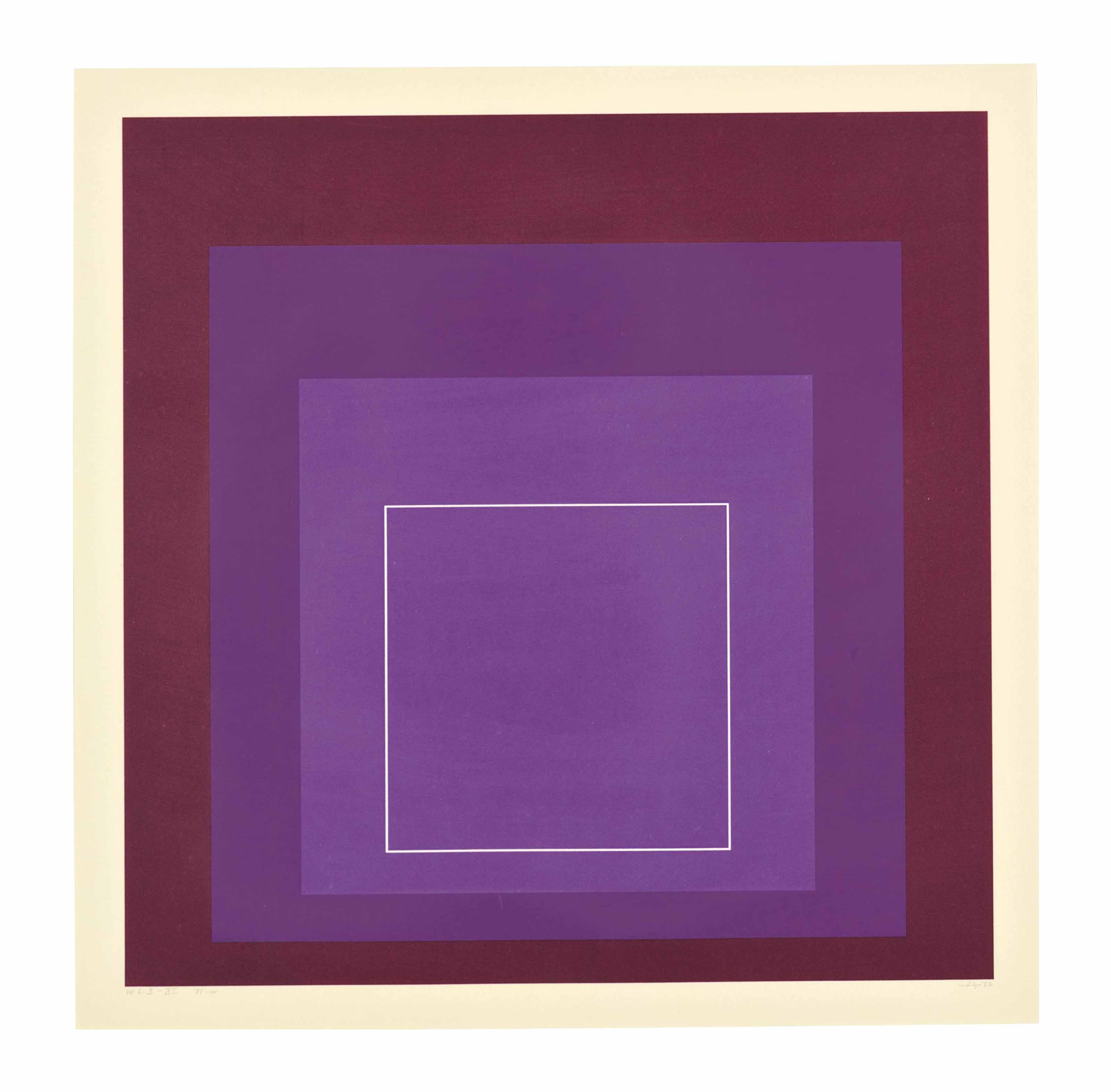 Josef Albers — Квадраты с белыми линиями: один отпечаток