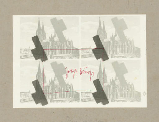 Joseph Beuys — Разрезанный пополам войлочный крест на одеколоне (Sch. 231)