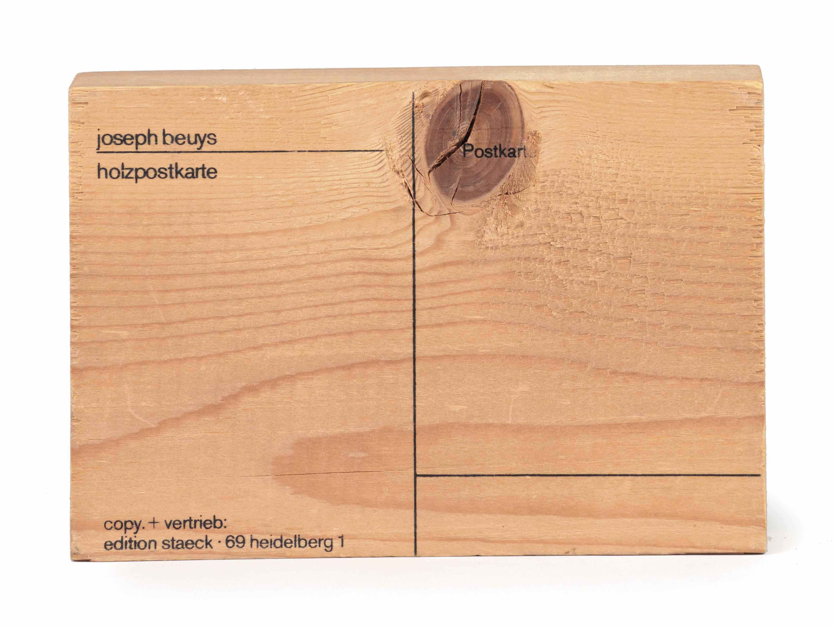 Joseph Beuys — Holzpostkarte (Деревянная открытка)