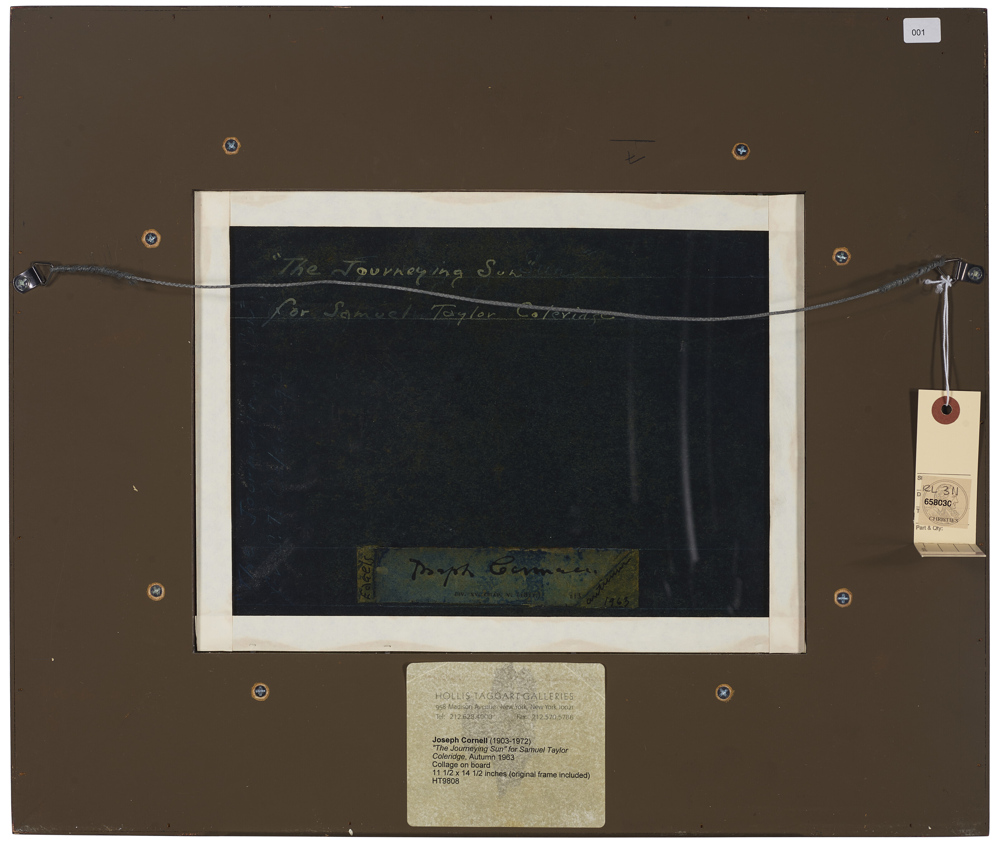 Joseph Cornell — "Странствующее солнце" Сэмюэля Тейлора Кольриджа, изображение 3