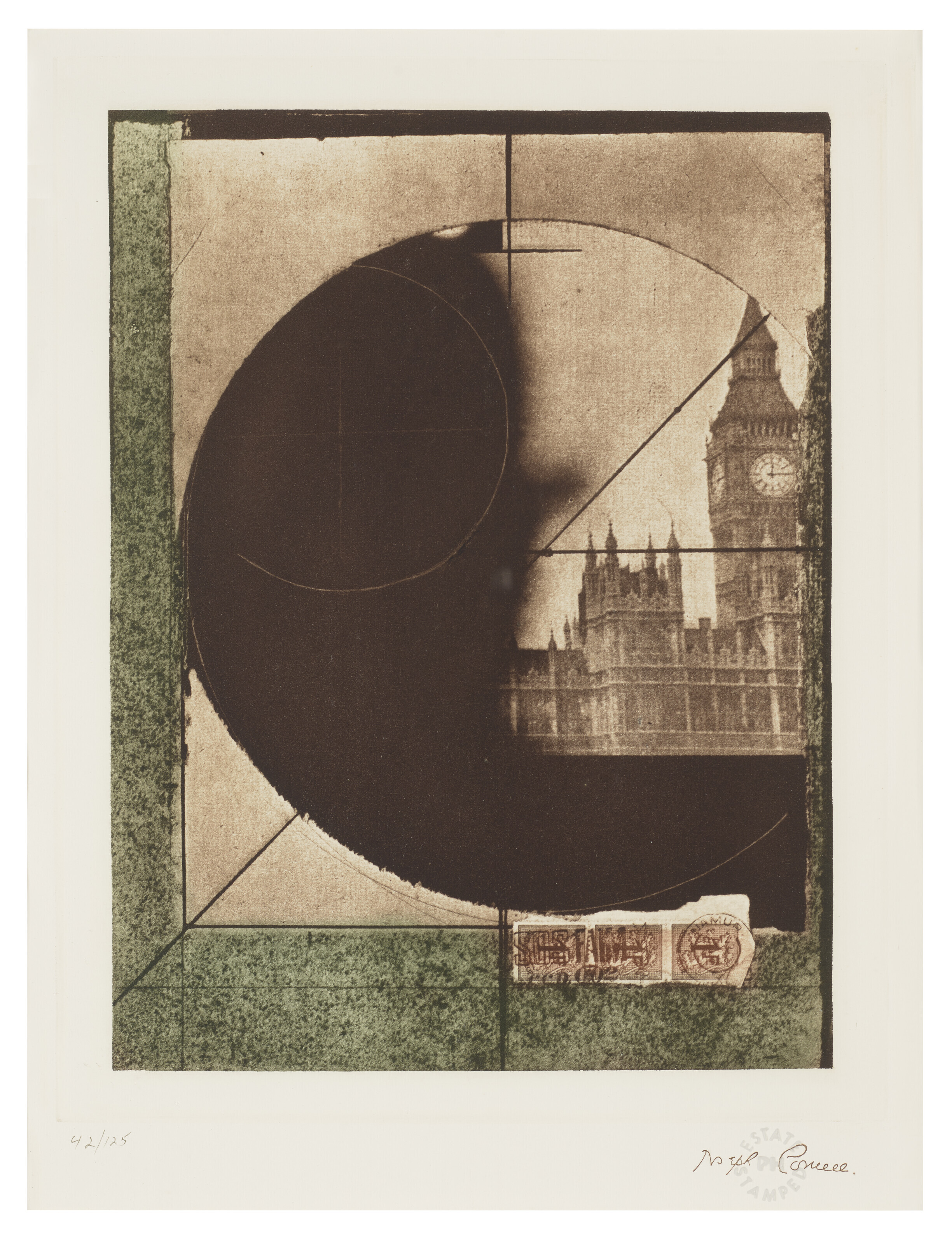 Joseph Cornell — Без названия (шляпа-дерби), с принтов для Phoenix House