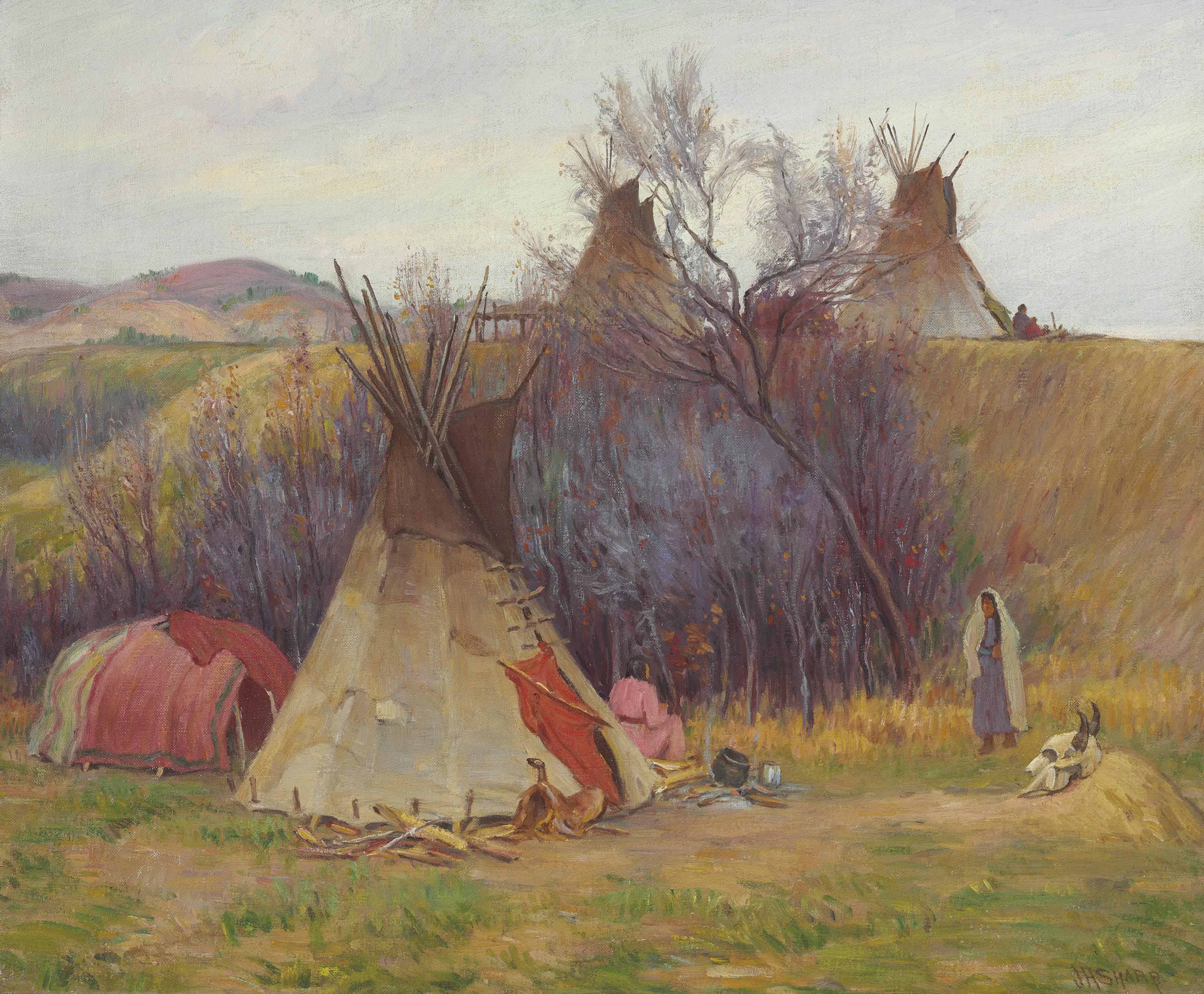 Joseph Henry Sharp — Шайеннский медицинский вигвам