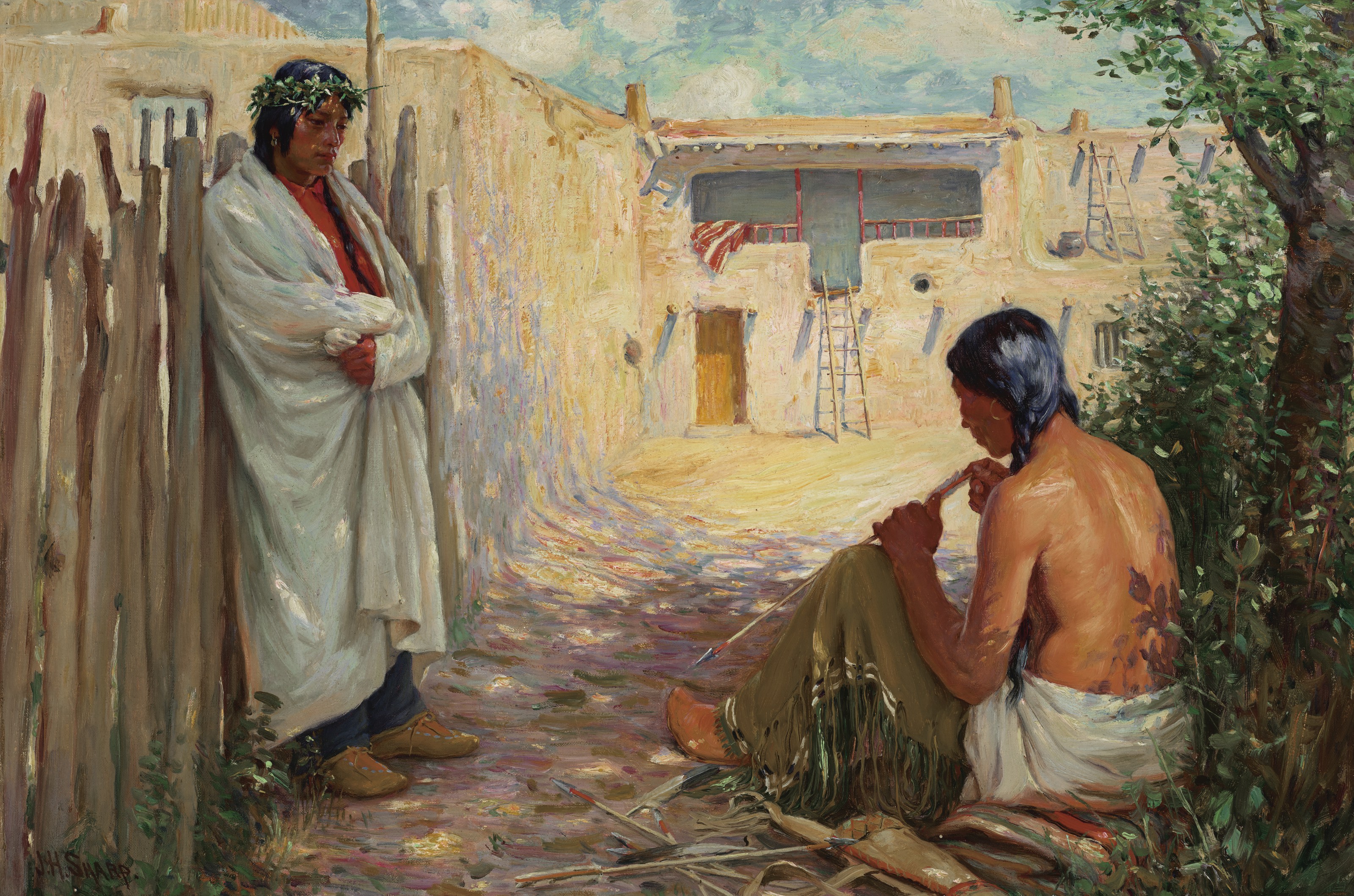 Joseph Henry Sharp — Заточка стрел