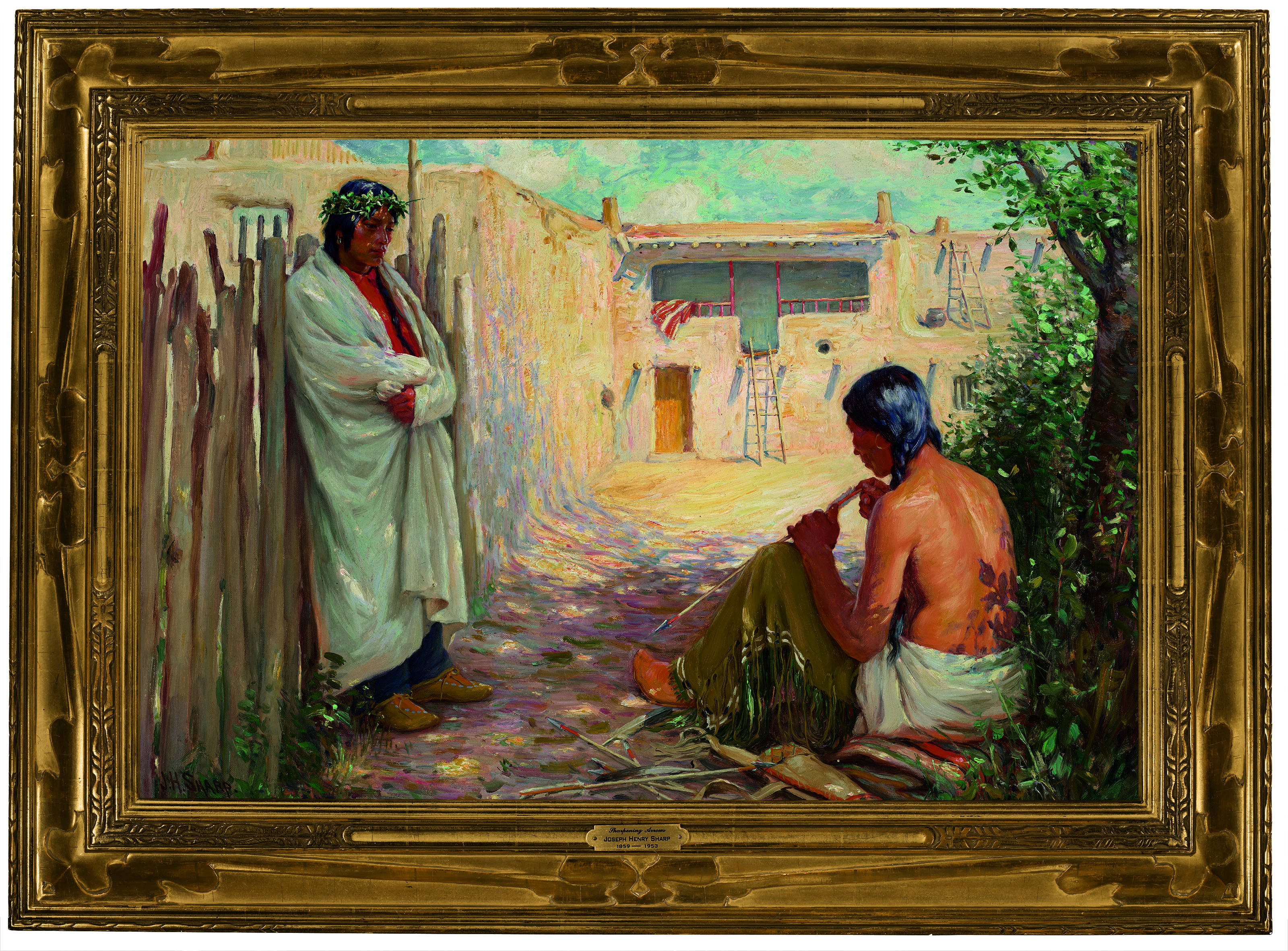 Joseph Henry Sharp — Заточка стрел, изображение 2